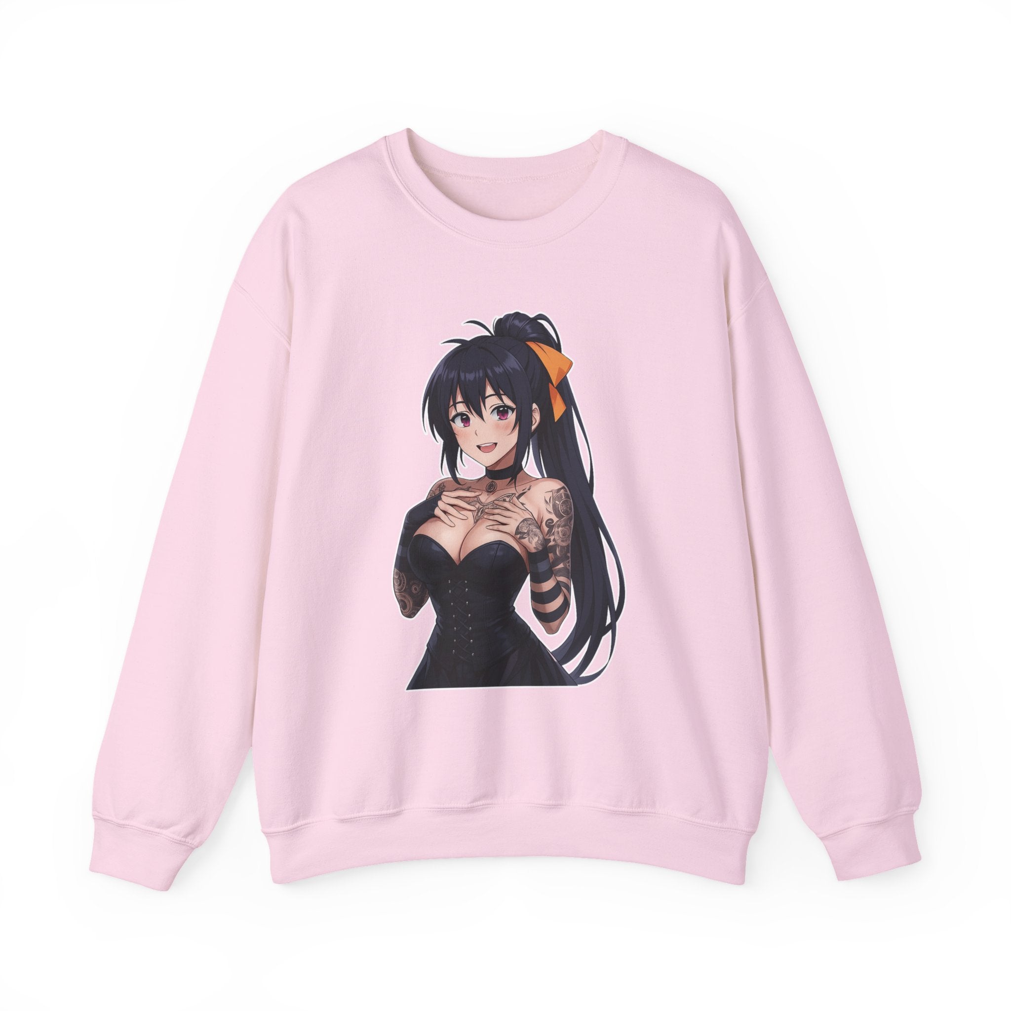 Gothic Style Akeno Himejima Tattoed Waifu Unisex Heavy Blend™ Crewneck Sweatshirt