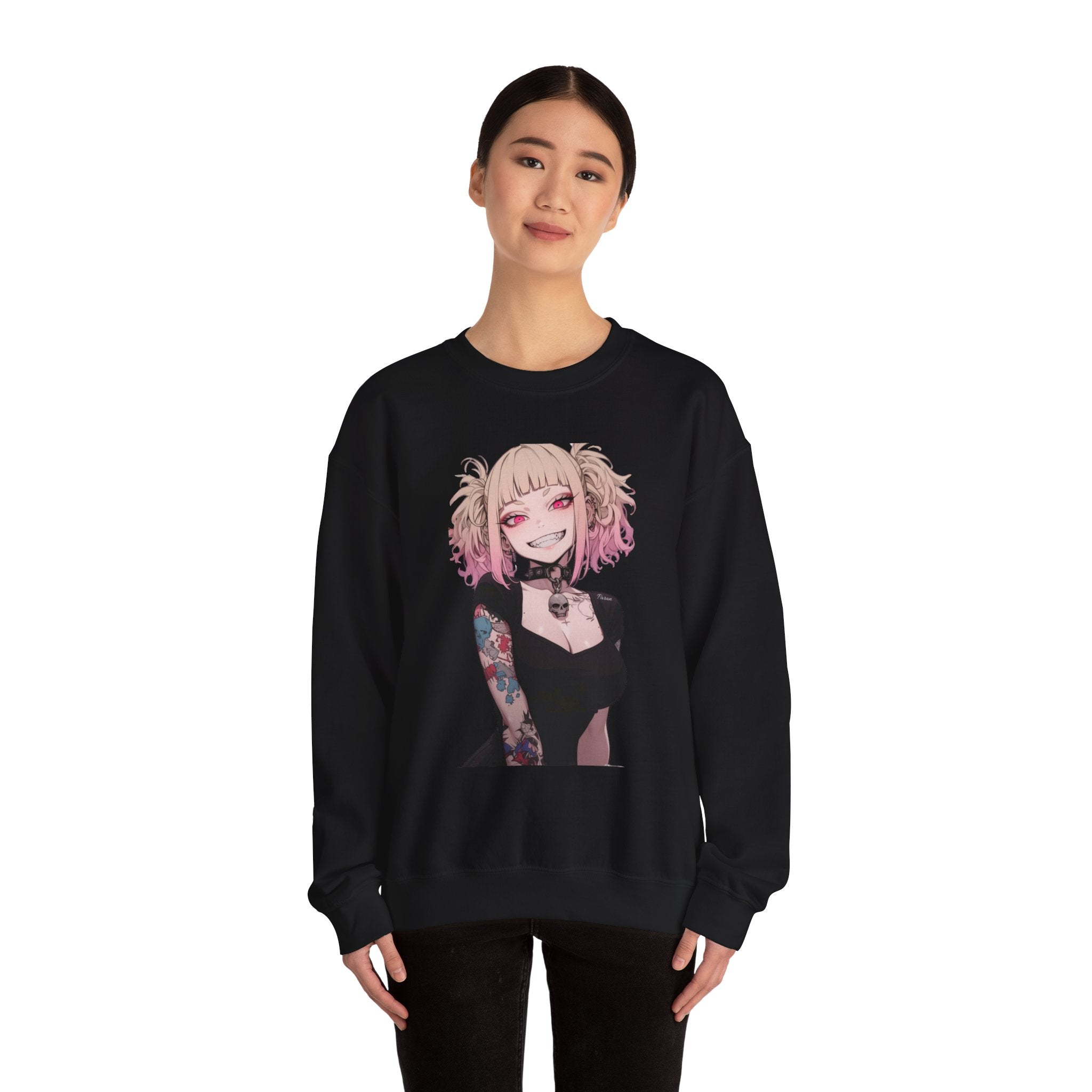 Gothic Himiko Toga Tattooed Crazy Unisex Heavy Blend™ Crewneck Sweatshirt
