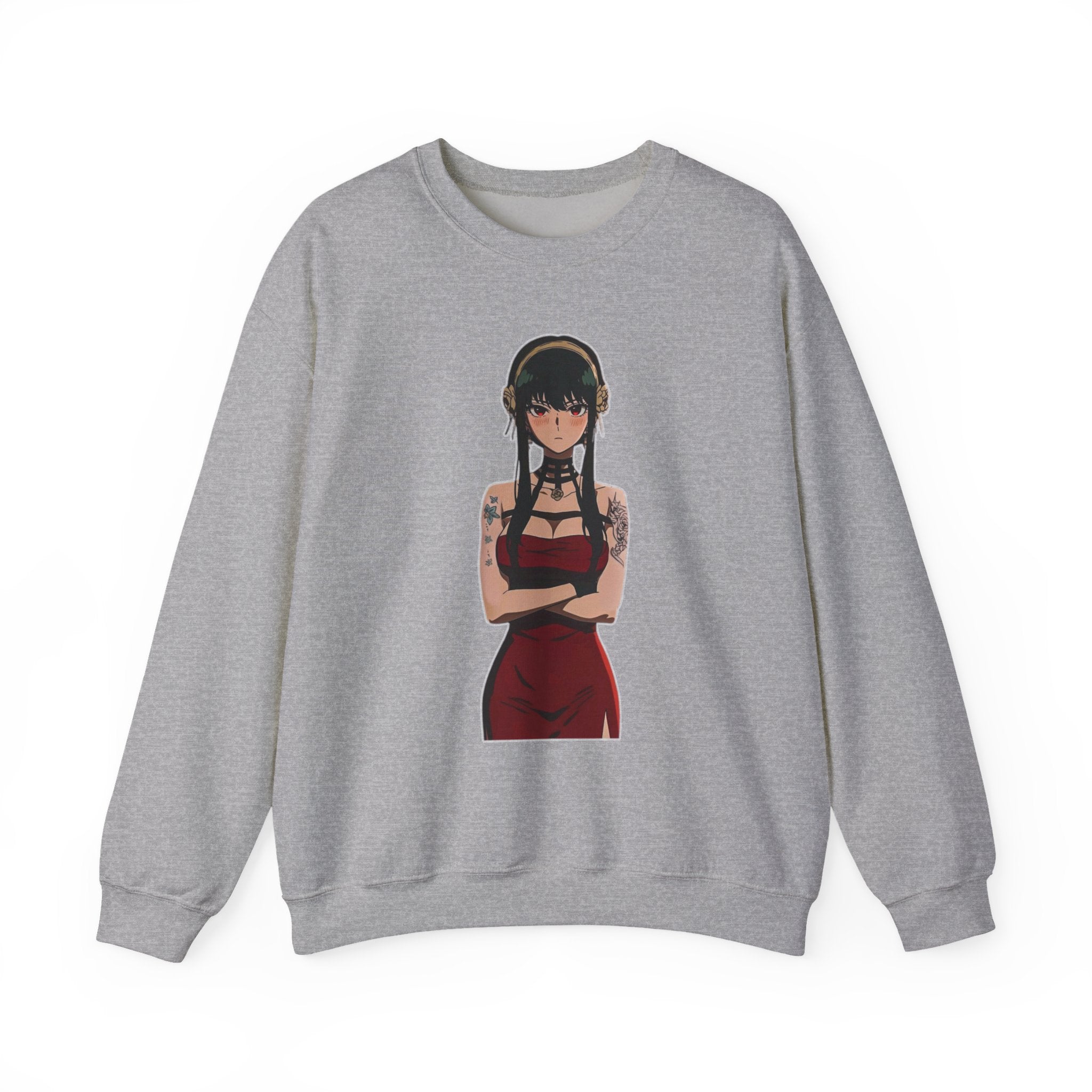 Yor Forger Elegant Tattooed Anime Unisex Heavy Blend™ Crewneck Sweatshirt