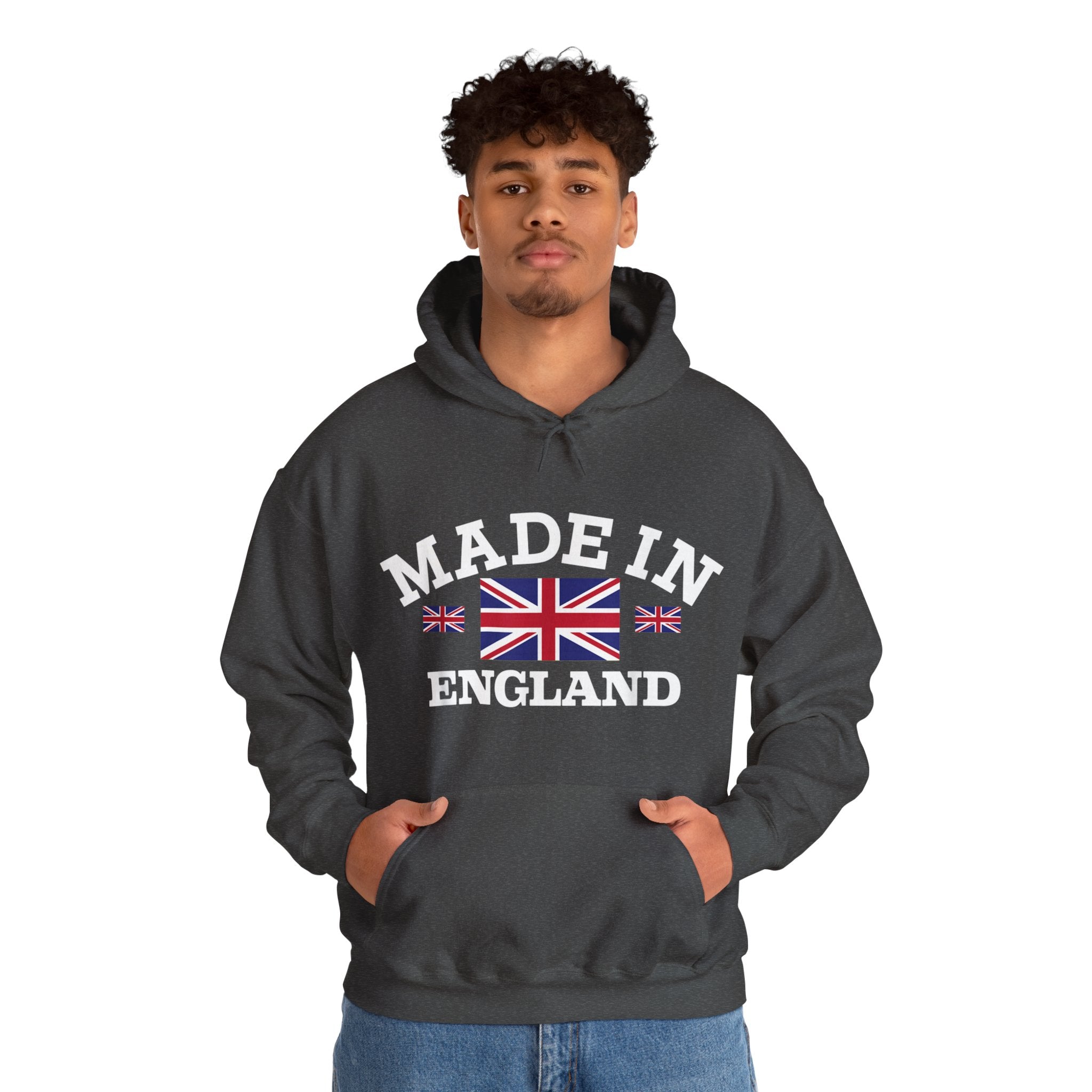 Made in England British Flag Union Jack Unisex Heavy Blend™ Hooded Sweatshirt