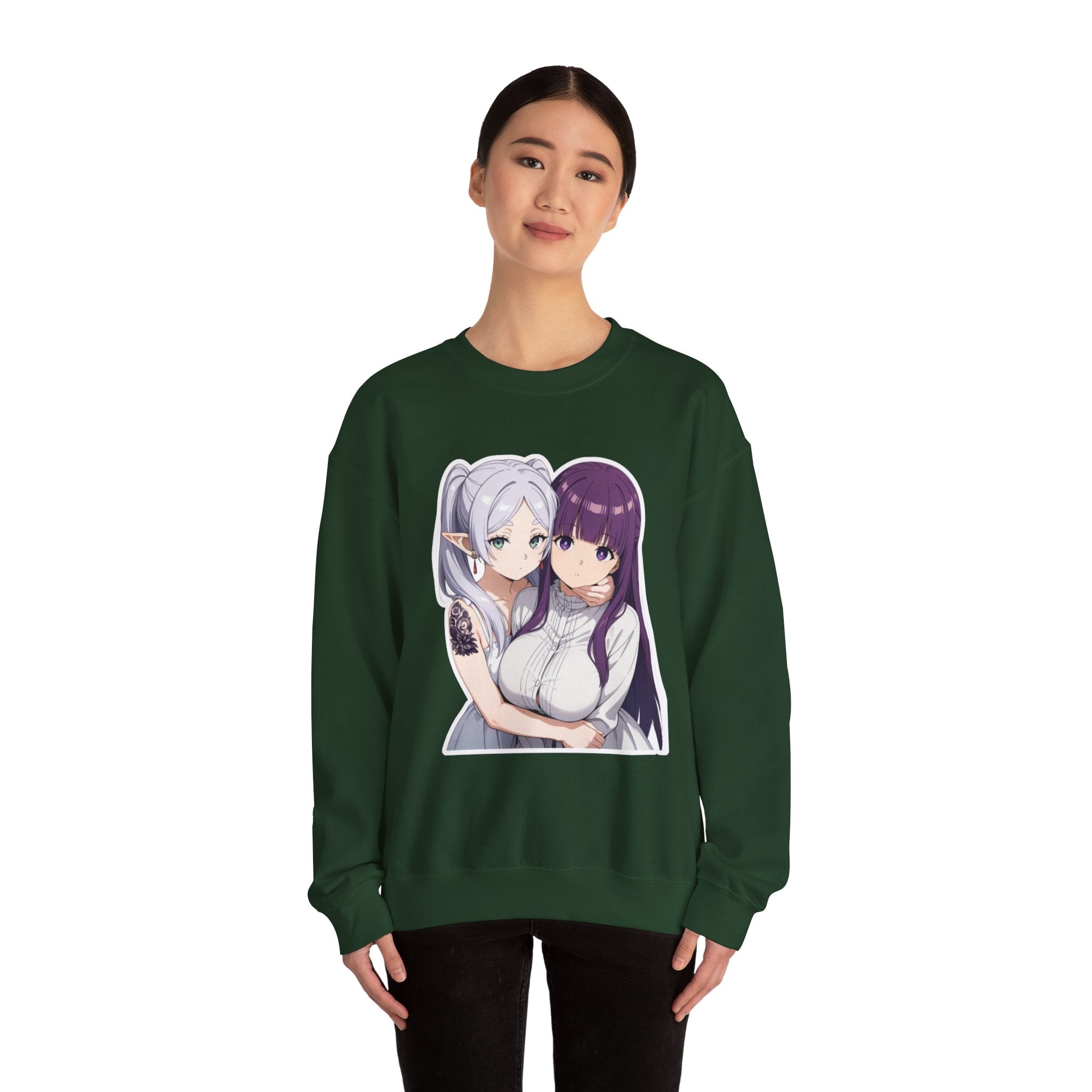 Fern x Frieren Waifu Unisex Heavy Blend™ Crewneck Sweatshirt