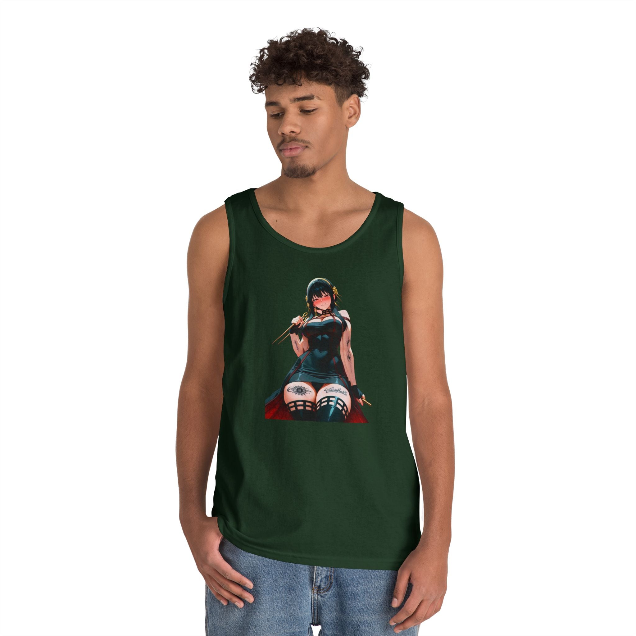 Yor Forger Assassin Gothic Tattooed Heavy Cotton Tank Top