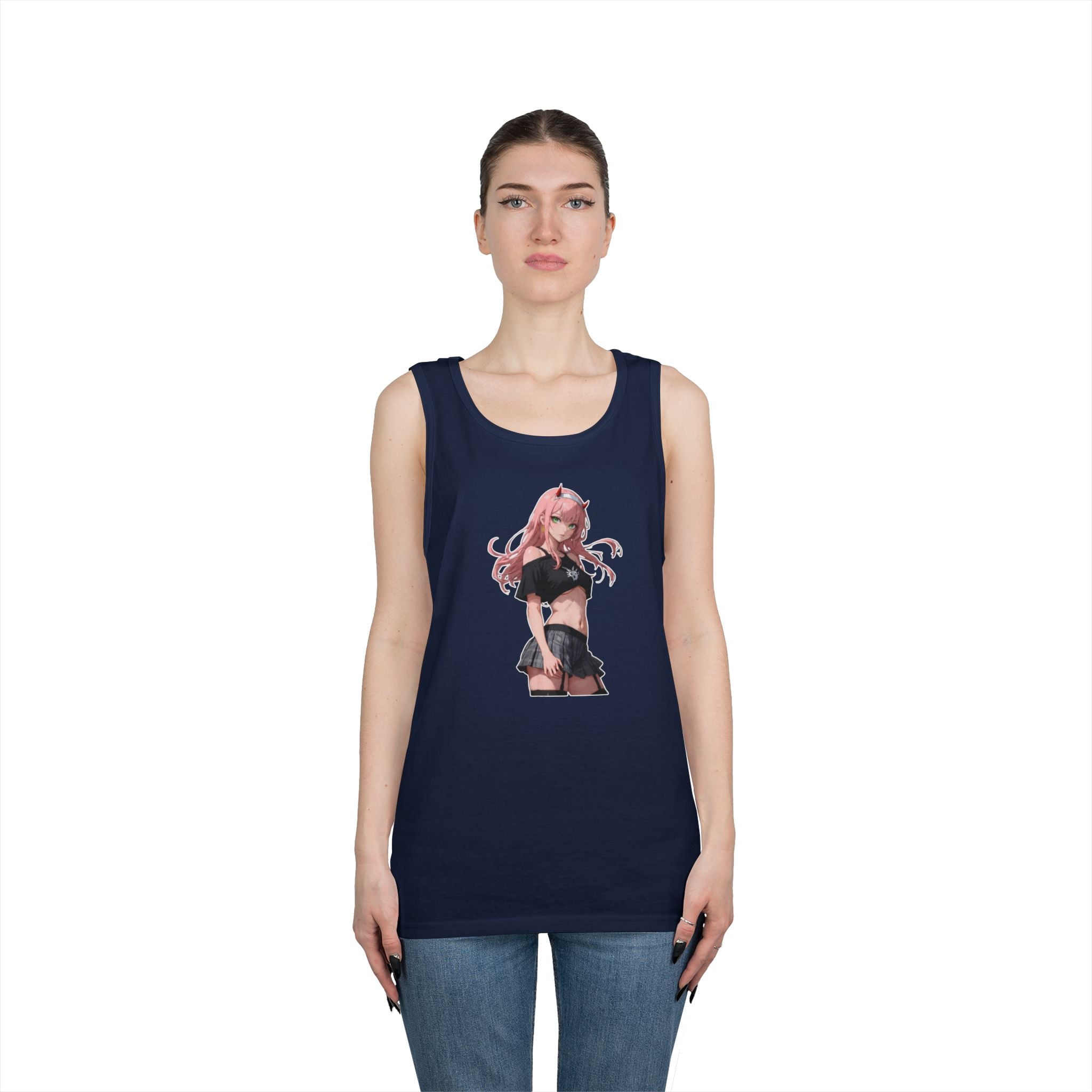 Zero Two Streetwear Style Heavy Cotton Tank Top