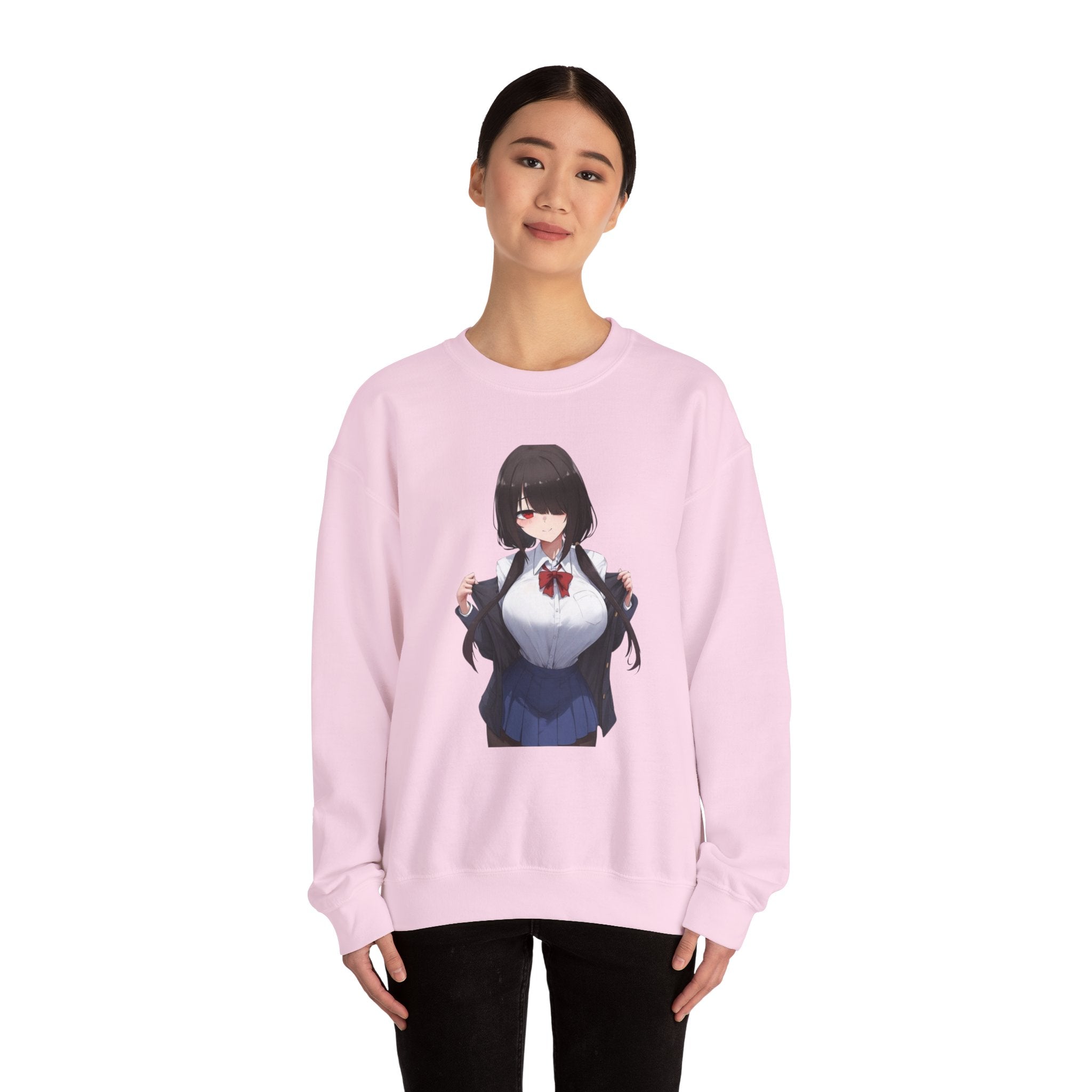 Tokisaki Kurum Schoolgirl Gothic Seductive Unisex Heavy Blend™ Crewneck Sweatshirt