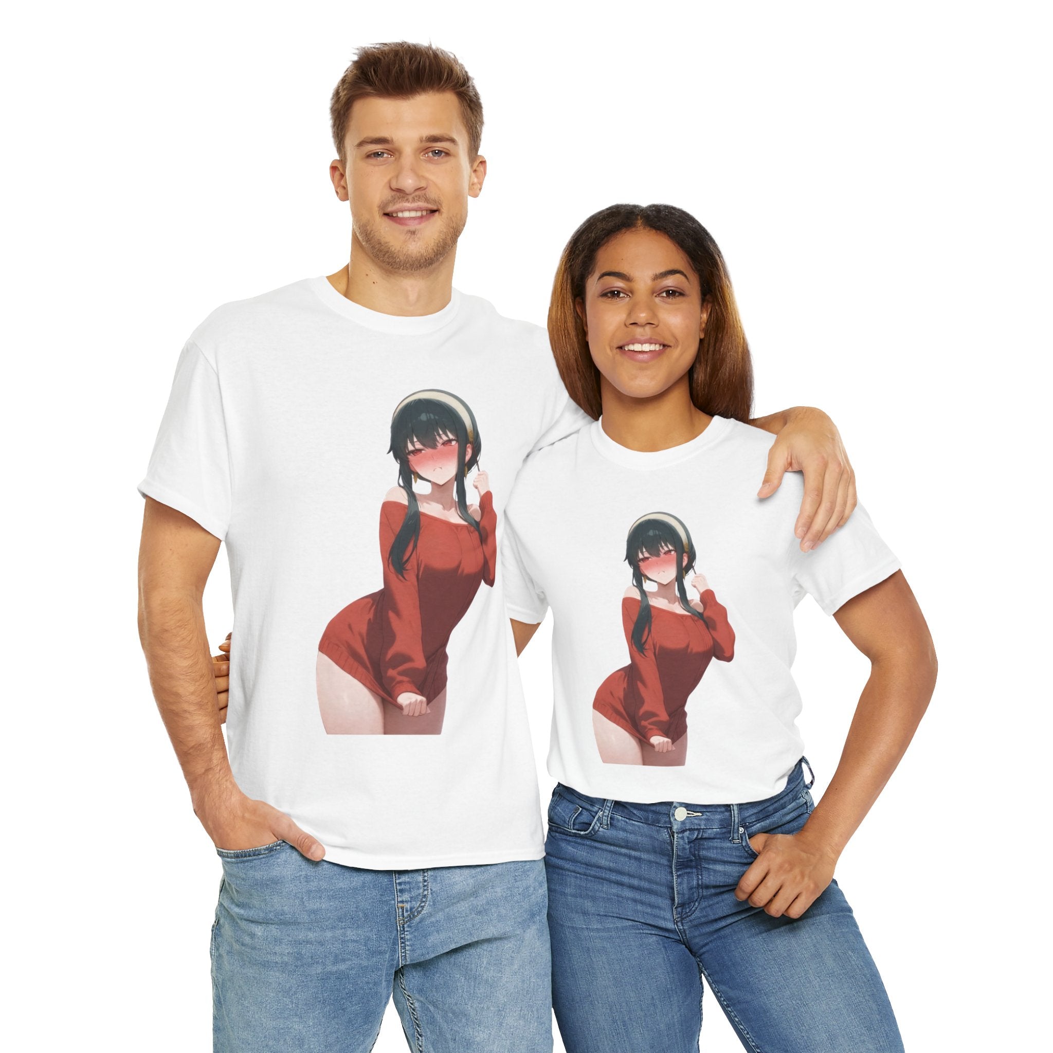Yor Forger Blushing Waifu Unisex Heavy Cotton Tee