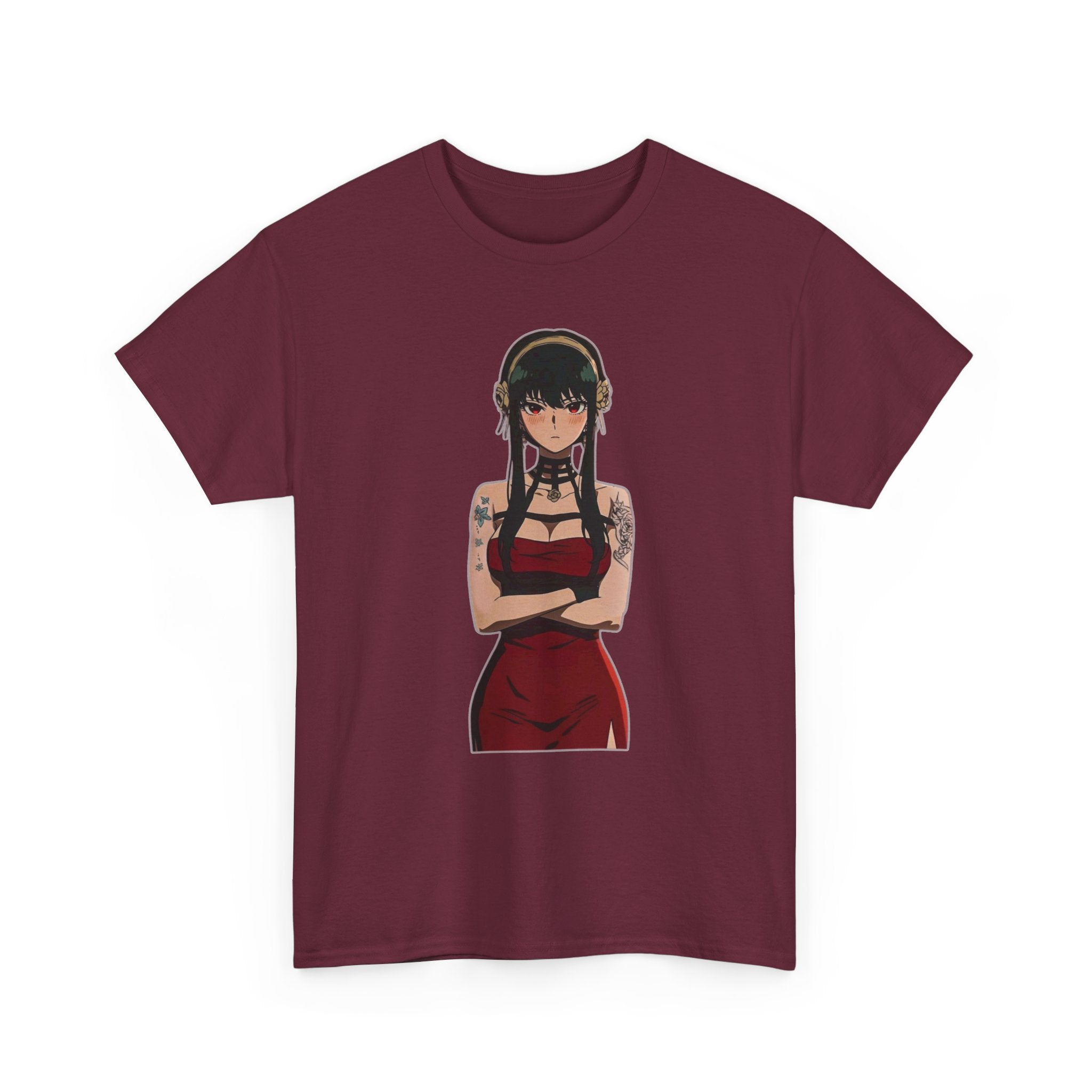 Yor Forger Elegant Tattooed Anime Unisex Heavy Cotton Tee