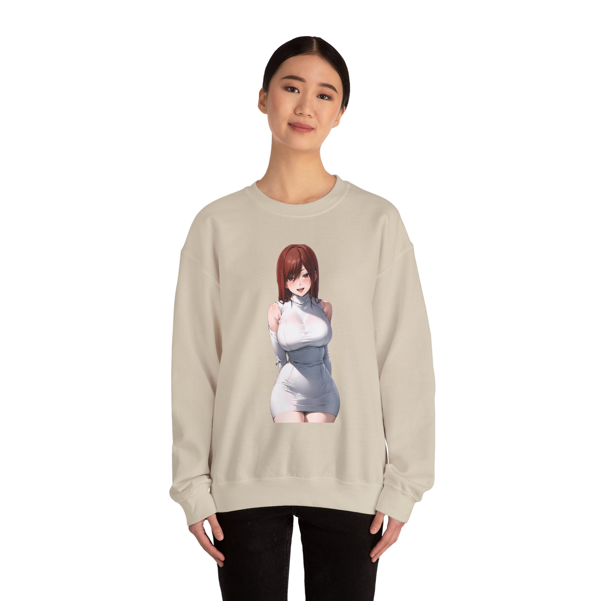 Ezra Scarlet Charming White Dress Anime Unisex Heavy Blend™ Crewneck Sweatshirt
