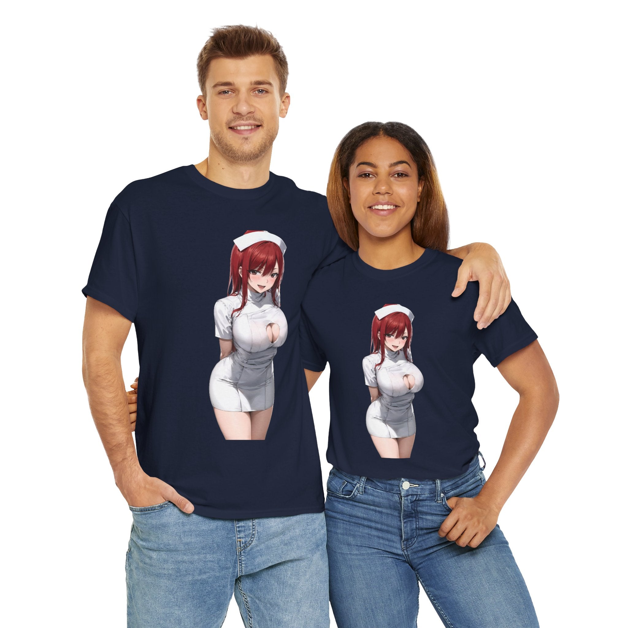 Ezra Scarlet Nurse Uniform Anime Heavy Cotton Tee