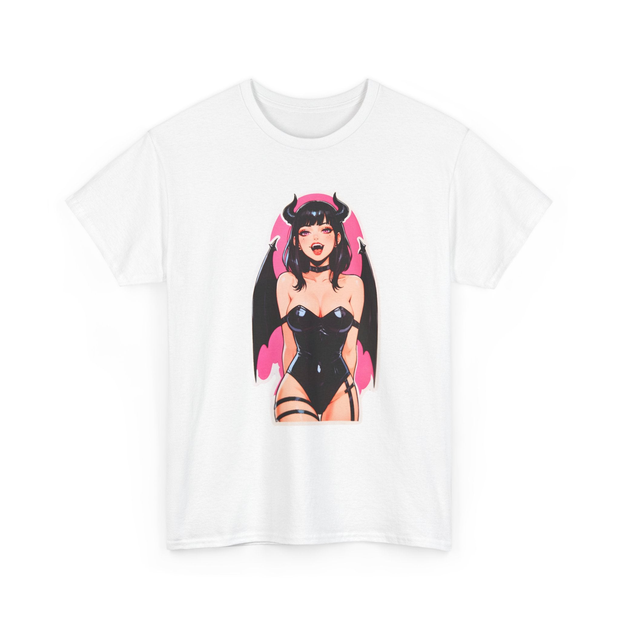 Succubus Ahegao Dark Gothic Unisex Heavy Cotton Tee