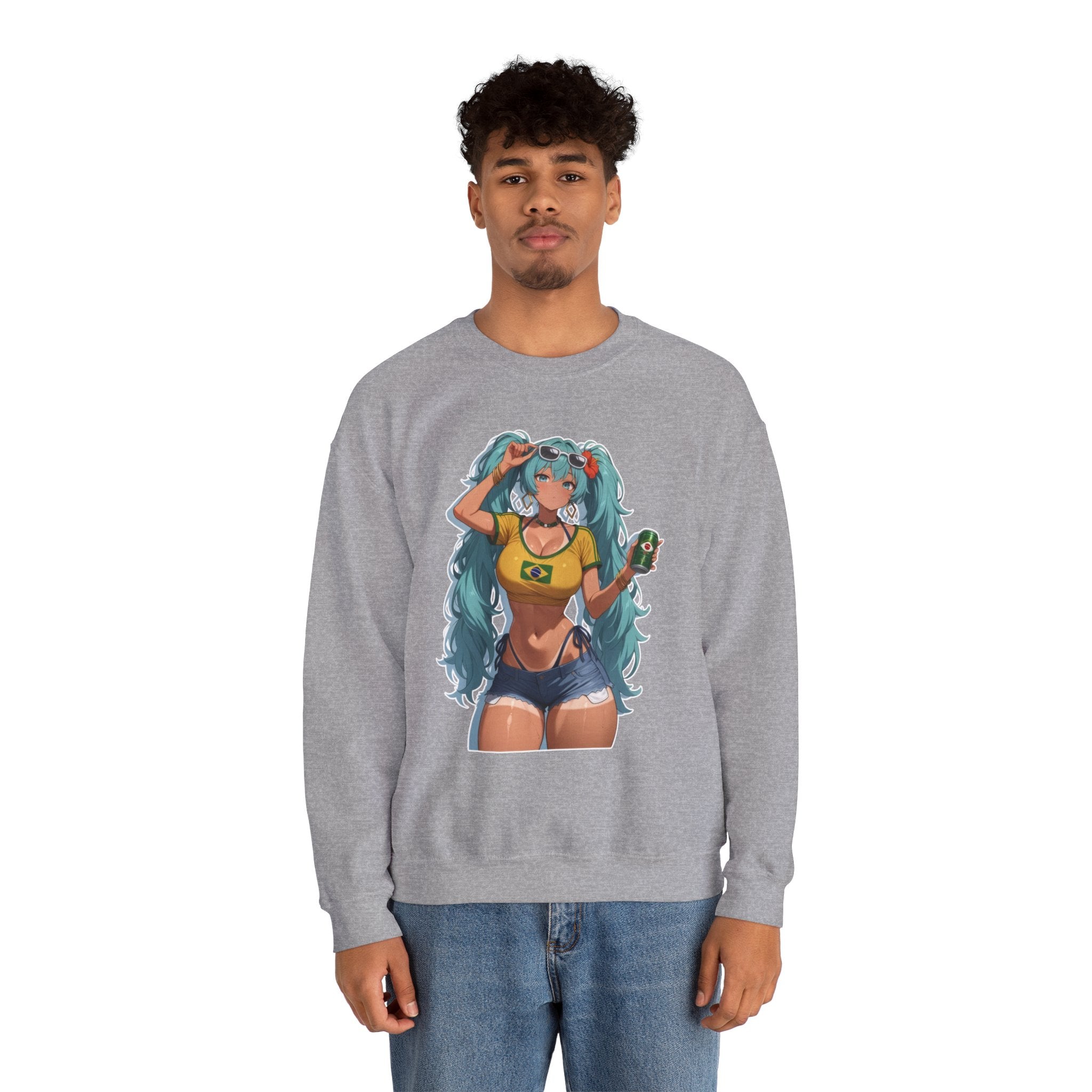 Hatsune Miku Brazil Girl Unisex Heavy Blend™ Crewneck Sweatshirt
