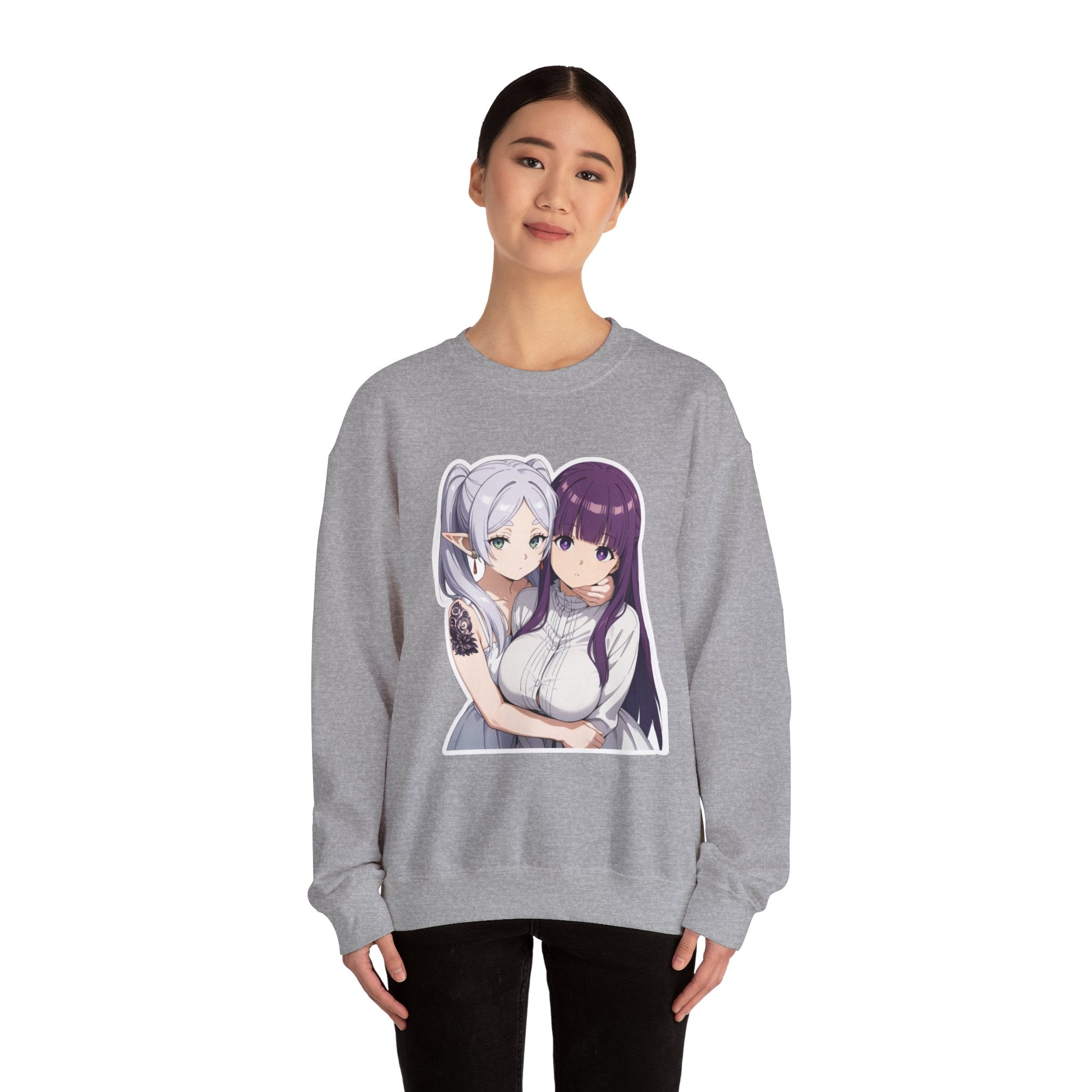Fern x Frieren Waifu Unisex Heavy Blend™ Crewneck Sweatshirt