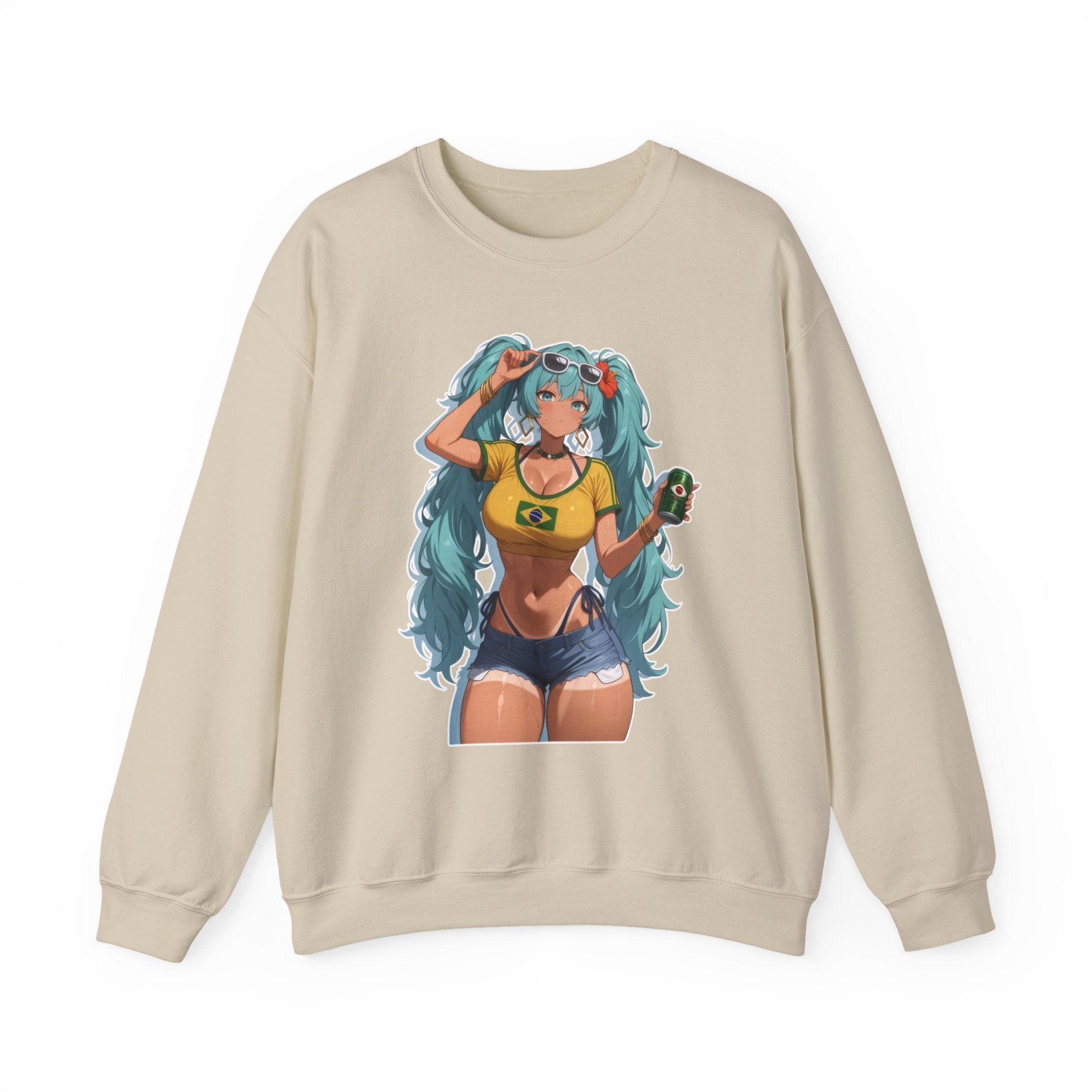 Hatsune Miku Brazil Girl Unisex Heavy Blend™ Crewneck Sweatshirt