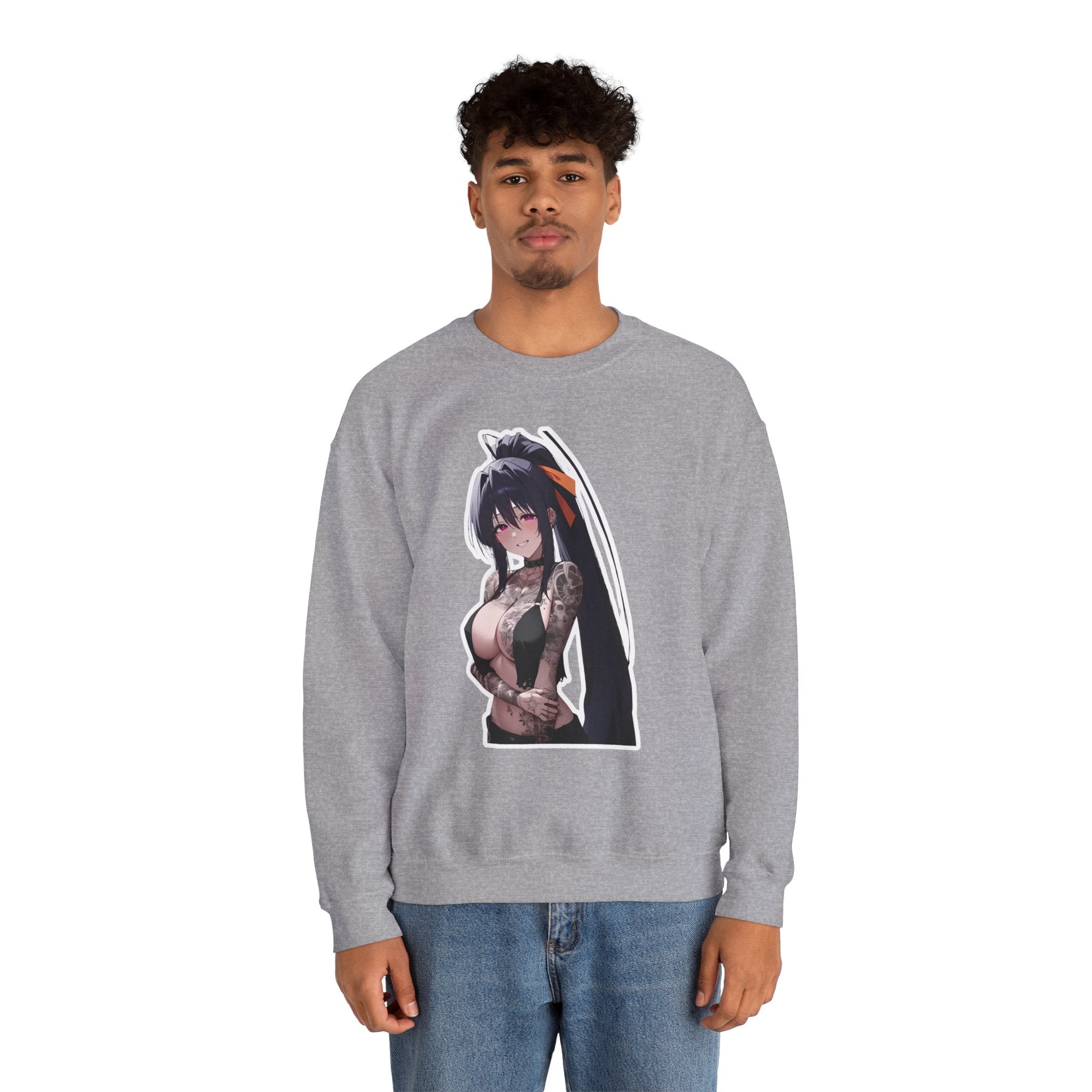 Akeno Himejima Gothic Tattooed Unisex Heavy Blend™ Crewneck Sweatshirt