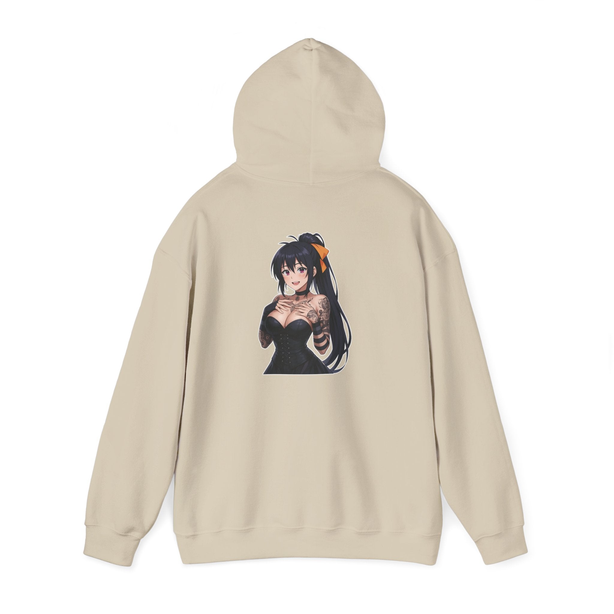 Gothic Style Akeno Himejima Tattoed Waifu Unisex Heavy Blend™ Hooded Sweatshirt