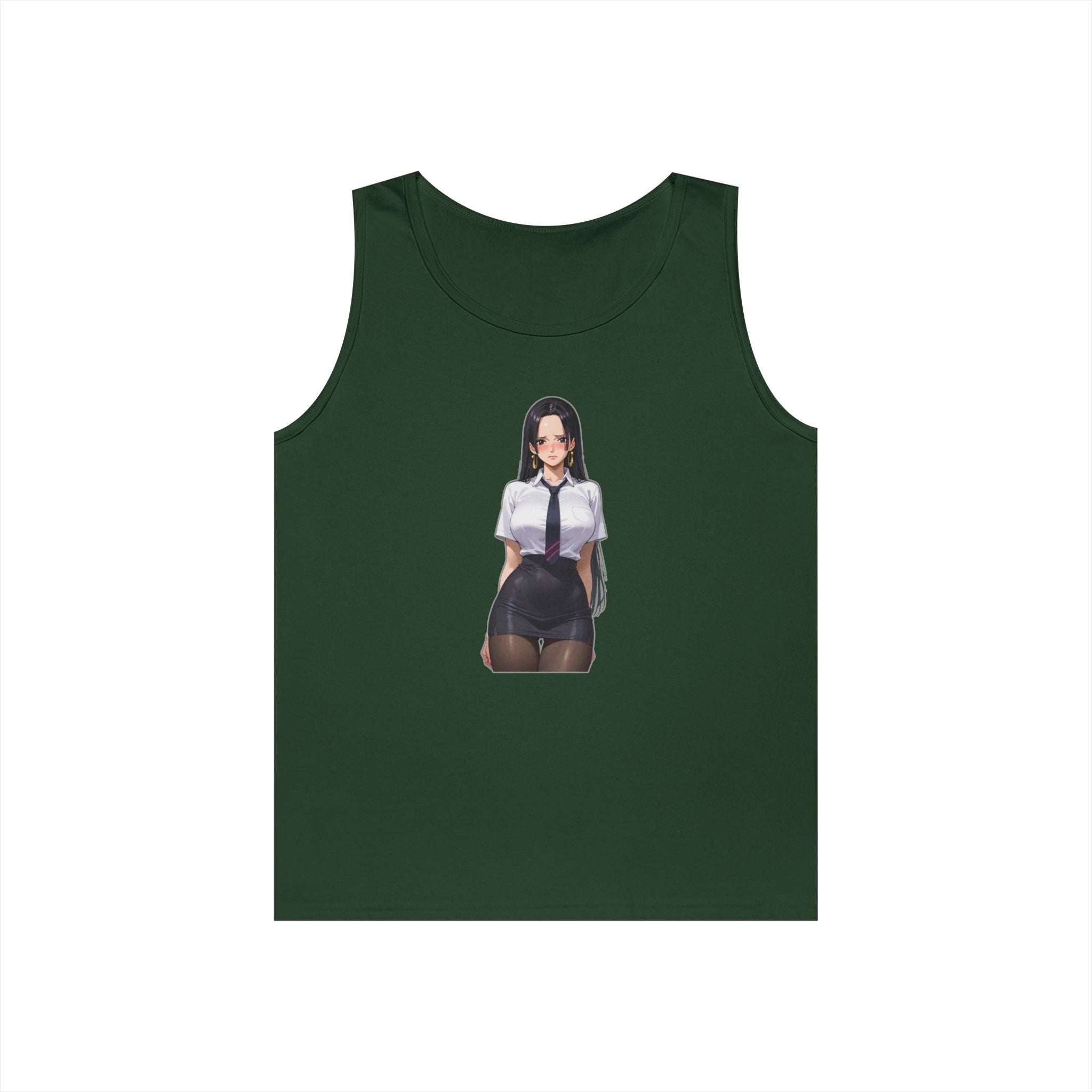 Nico Robin Office Lady Blushing Heavy Cotton Tank Top