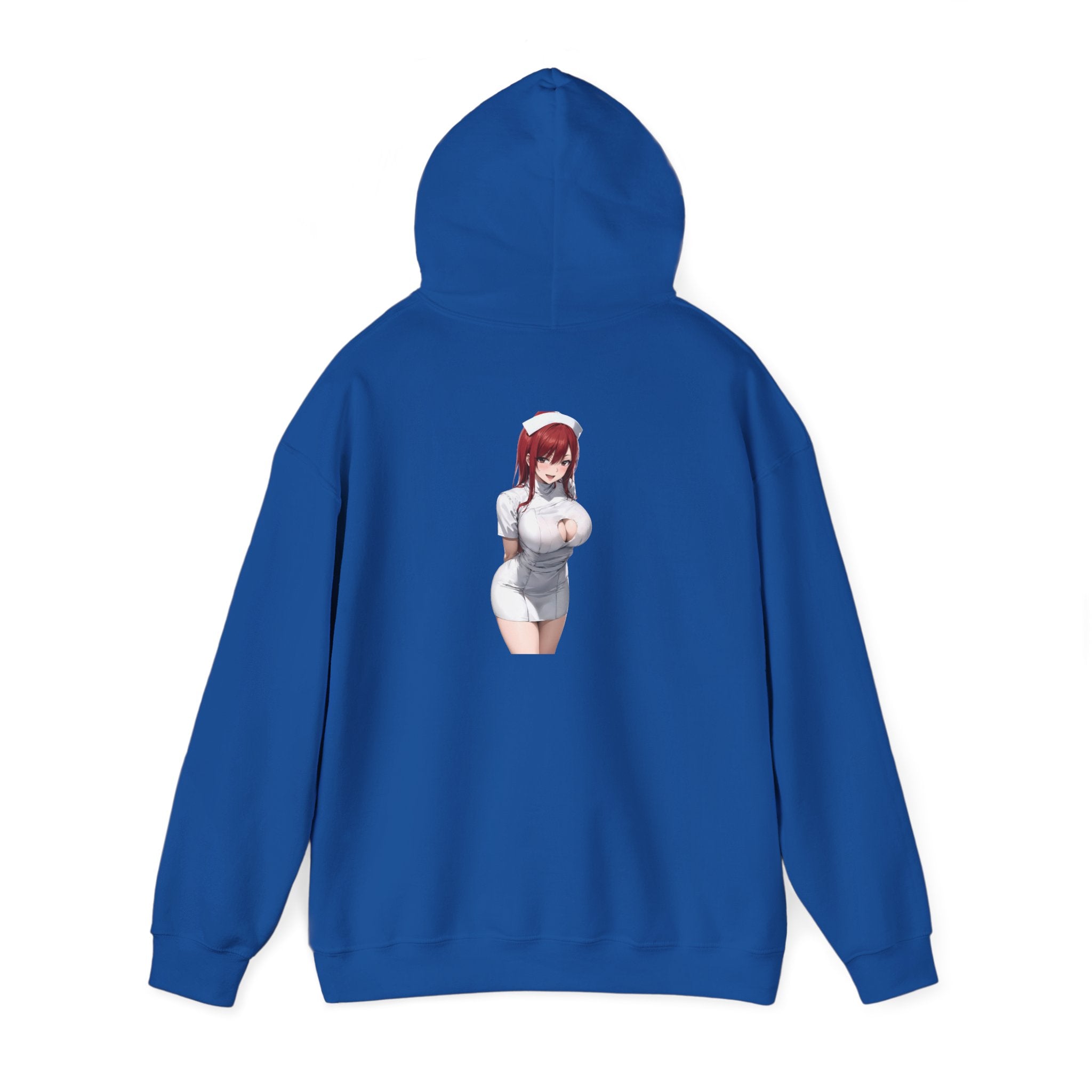 Ezra Scarlet Nurse Uniform Anime Unisex Heavy Blend™ Hooded Sweatshirt