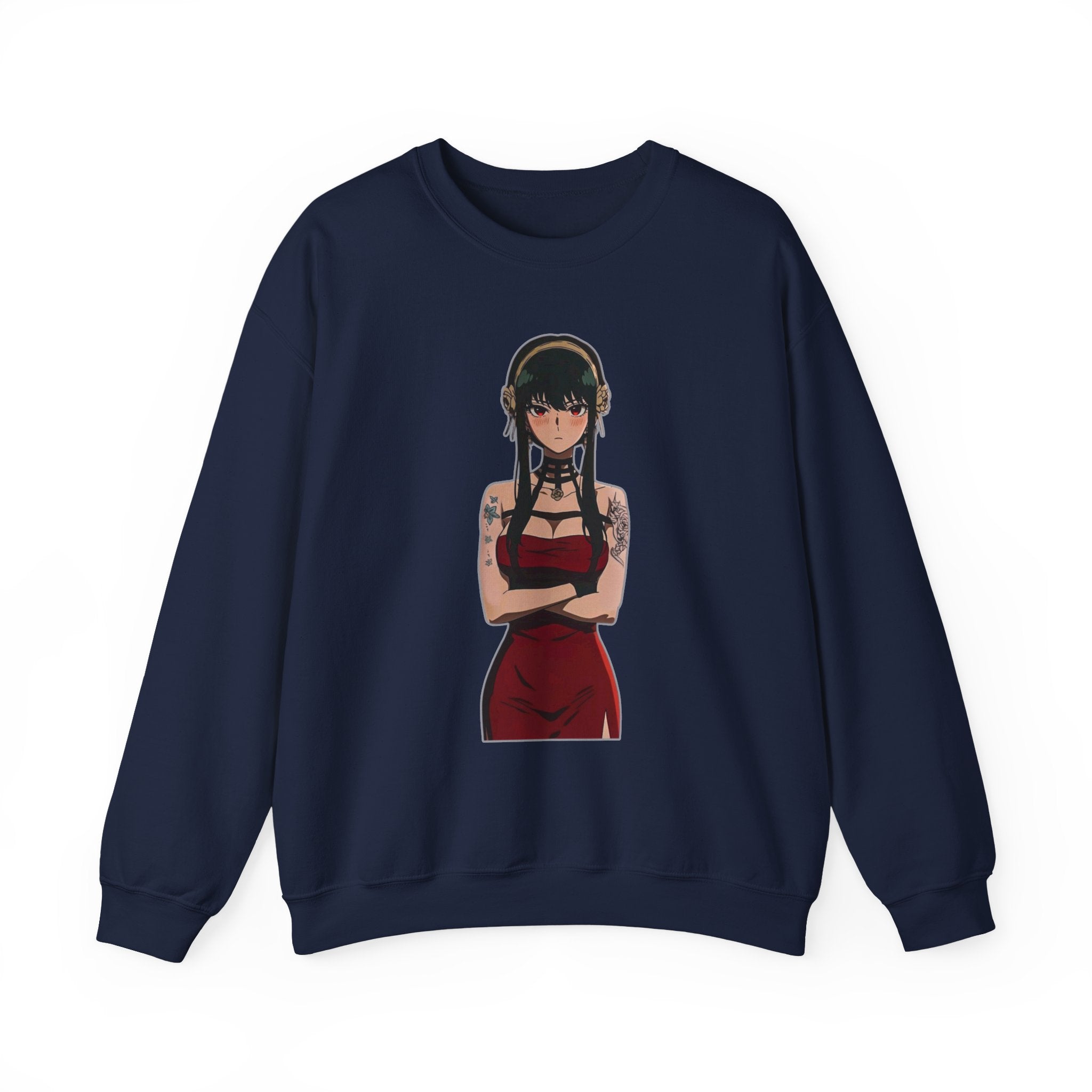Yor Forger Elegant Tattooed Anime Unisex Heavy Blend™ Crewneck Sweatshirt