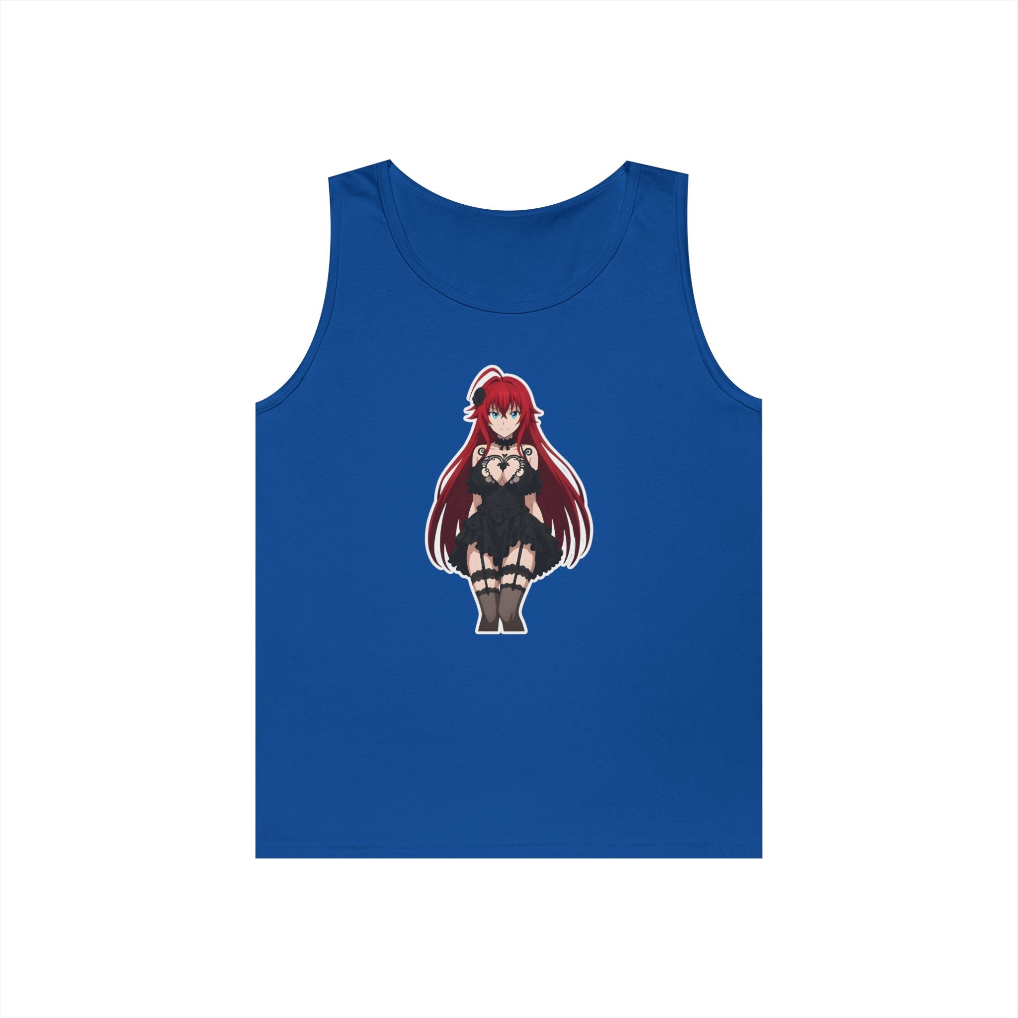 Rias Gremory Gothic Style Waifu Heavy Cotton Tank Top