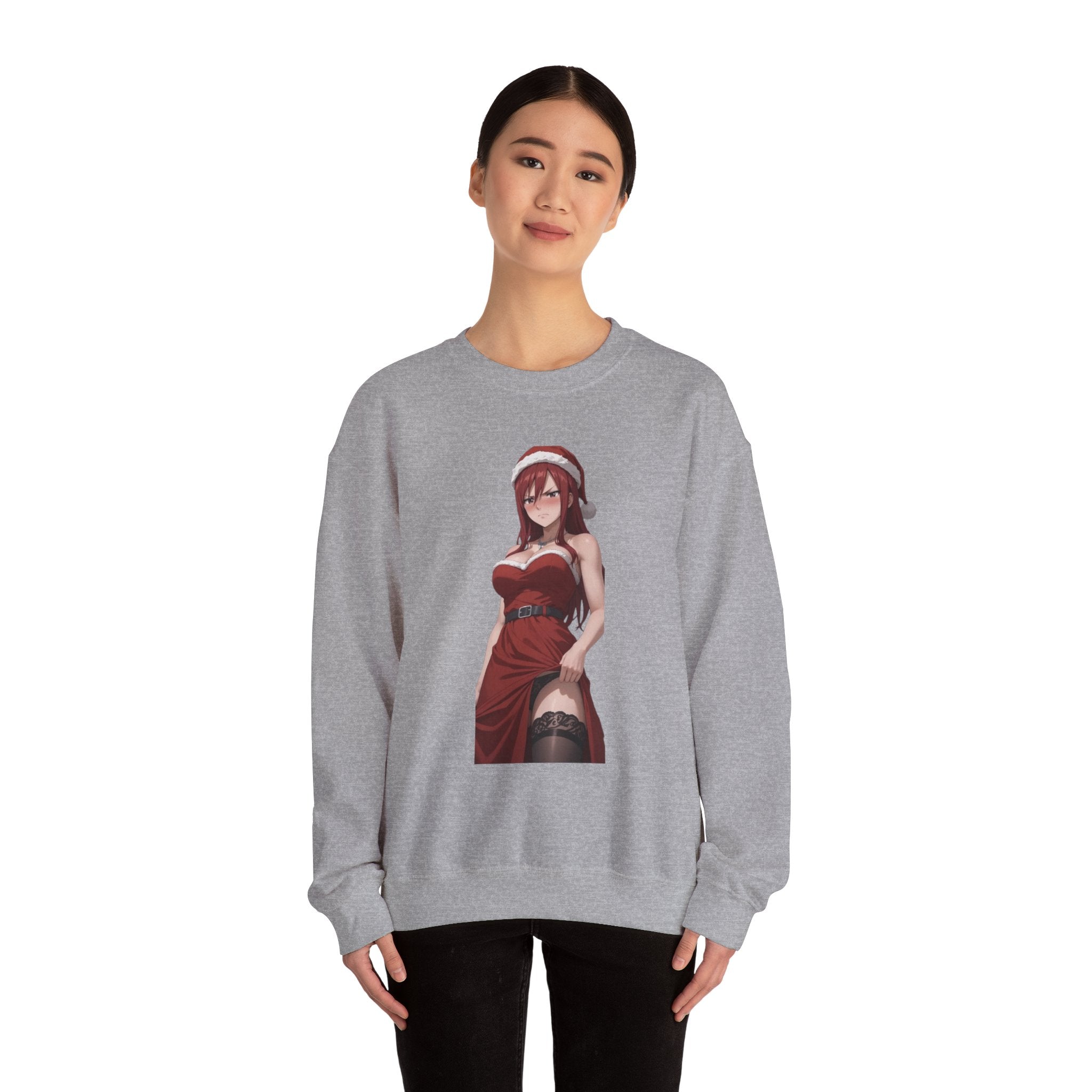 Ezra Scarlet Christmas Themed Angry Unisex Heavy Blend™ Crewneck Sweatshirt
