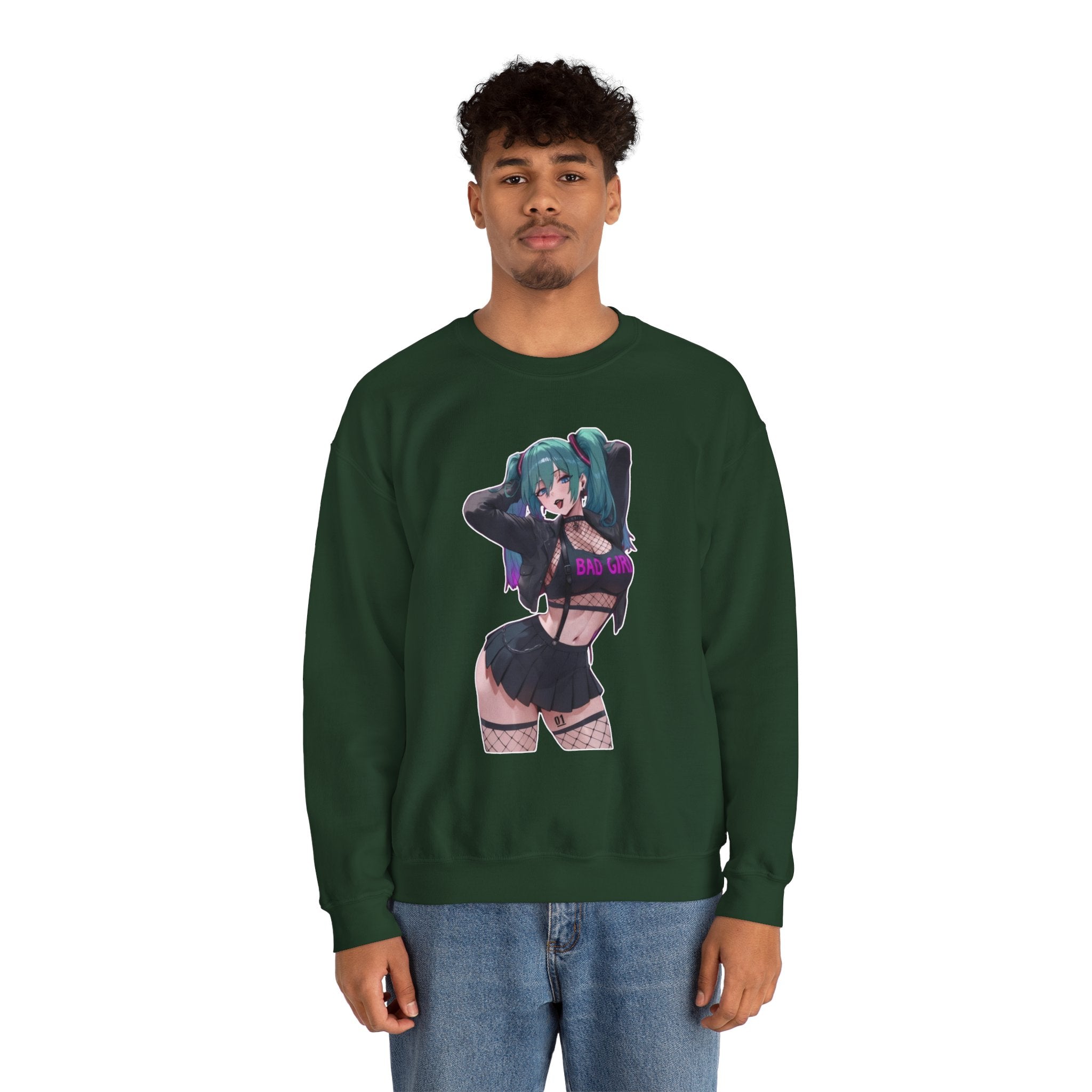Hatsune Miku Baddie Unisex Heavy Blend™ Crewneck Sweatshirt