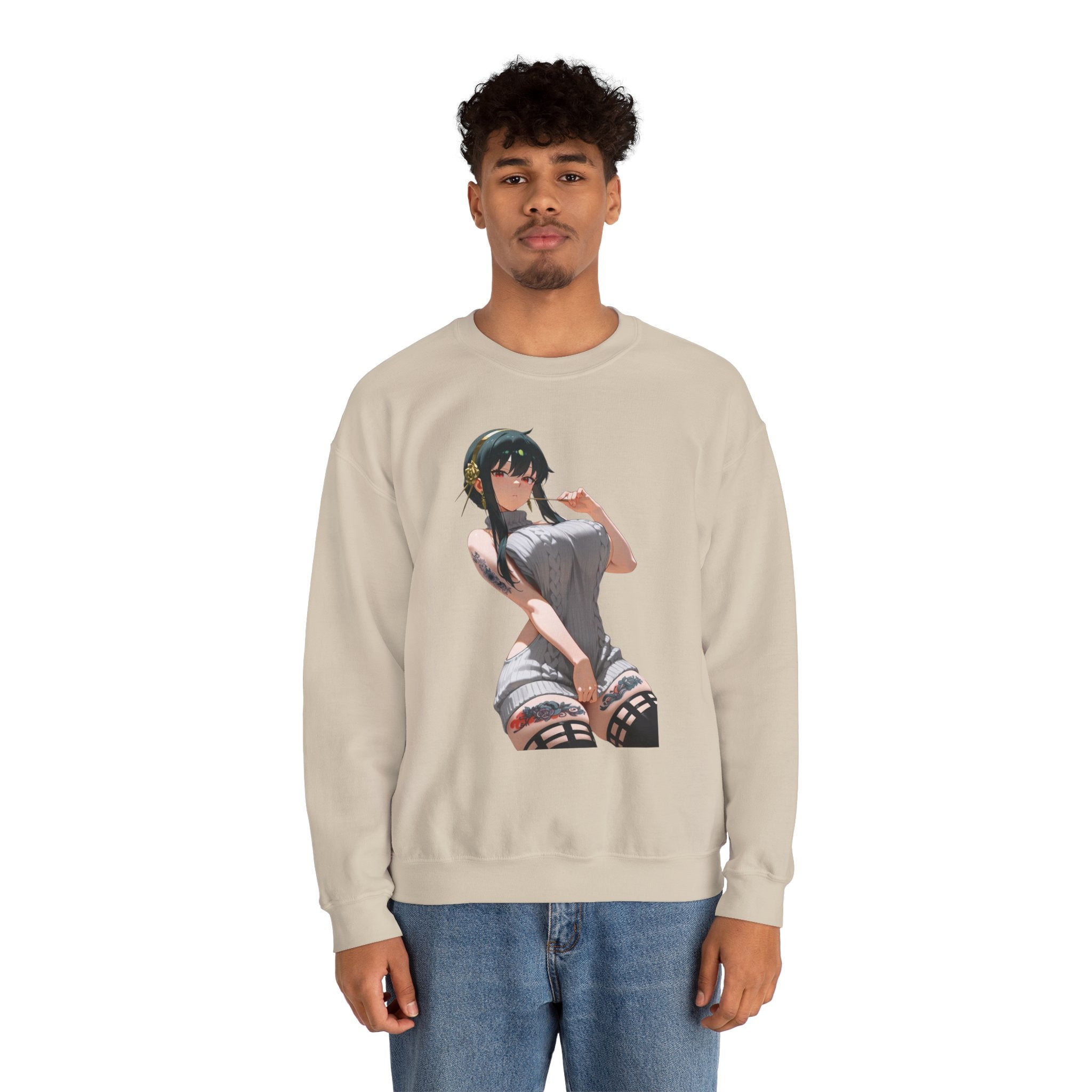 Yor Forger Sexy Tattooed Unisex Heavy Blend™ Crewneck Sweatshirt