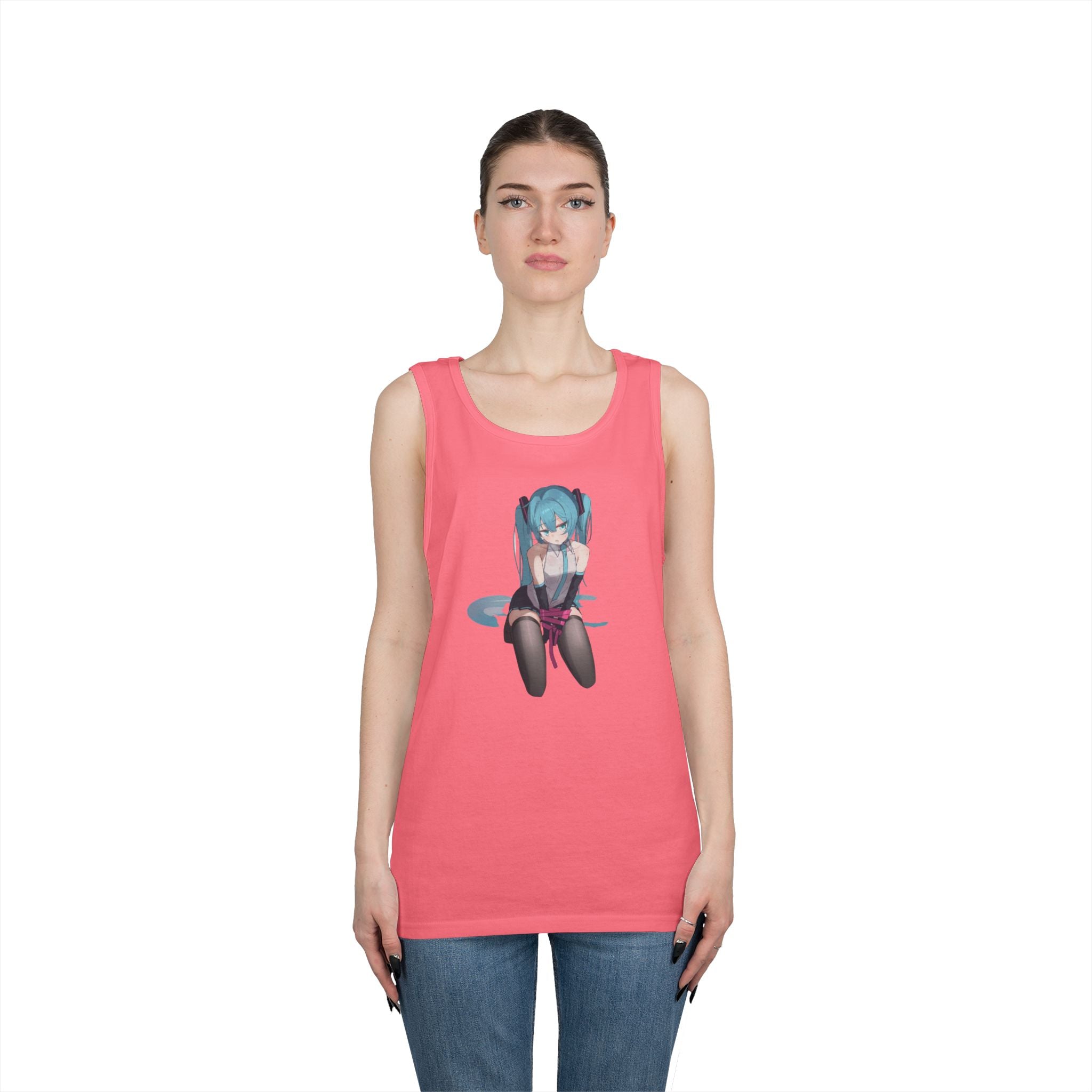 Hatsune Miku Bound Cute Anime Heavy Cotton Tank Top
