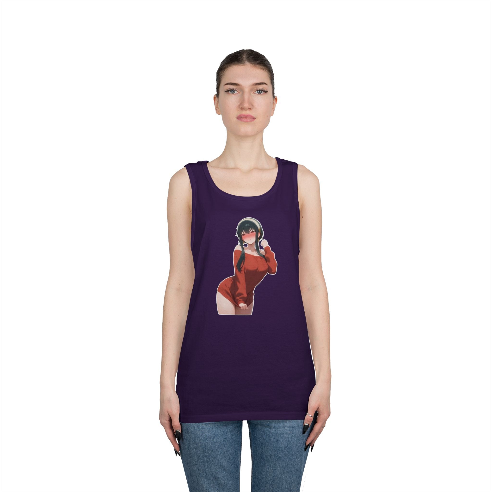Yor Forger Blushing Waifu Heavy Cotton Tank Top