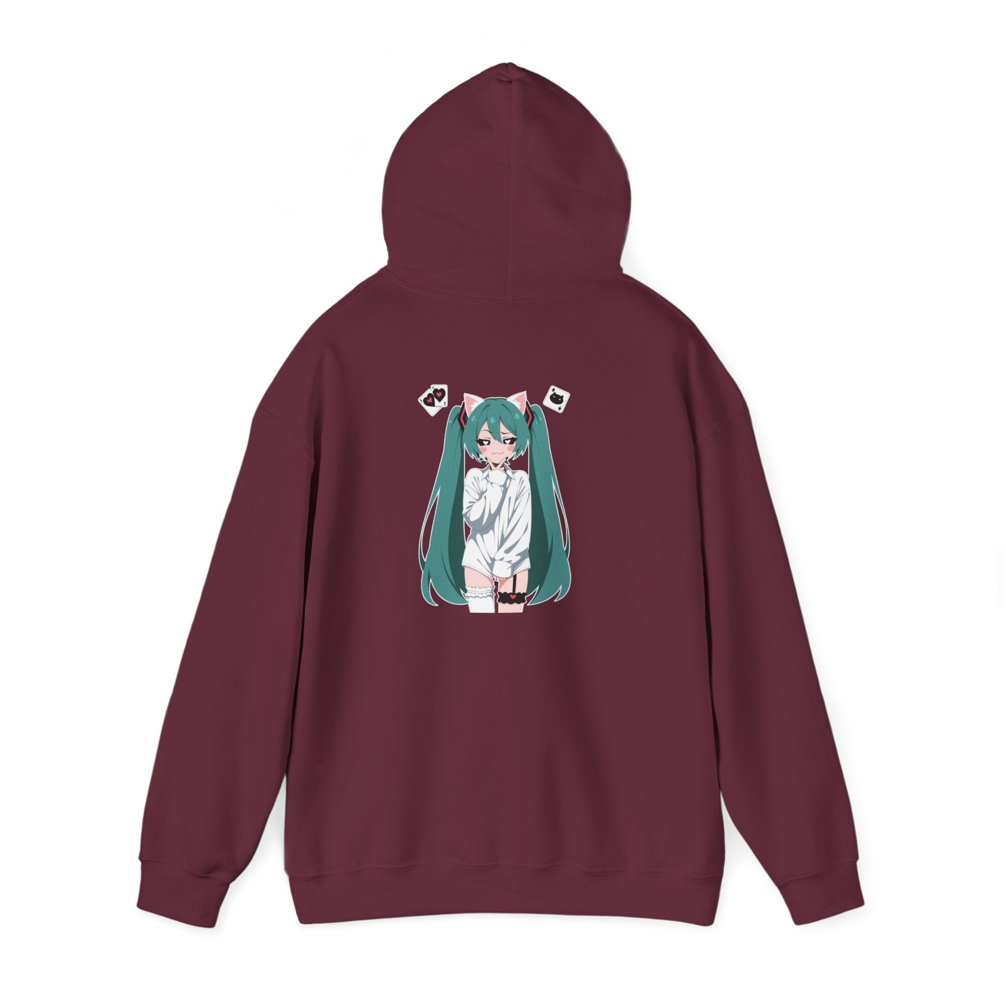 Hatsune Miku Catgirl Cute Unisex Heavy Blend™ Hooded Sweatshirt