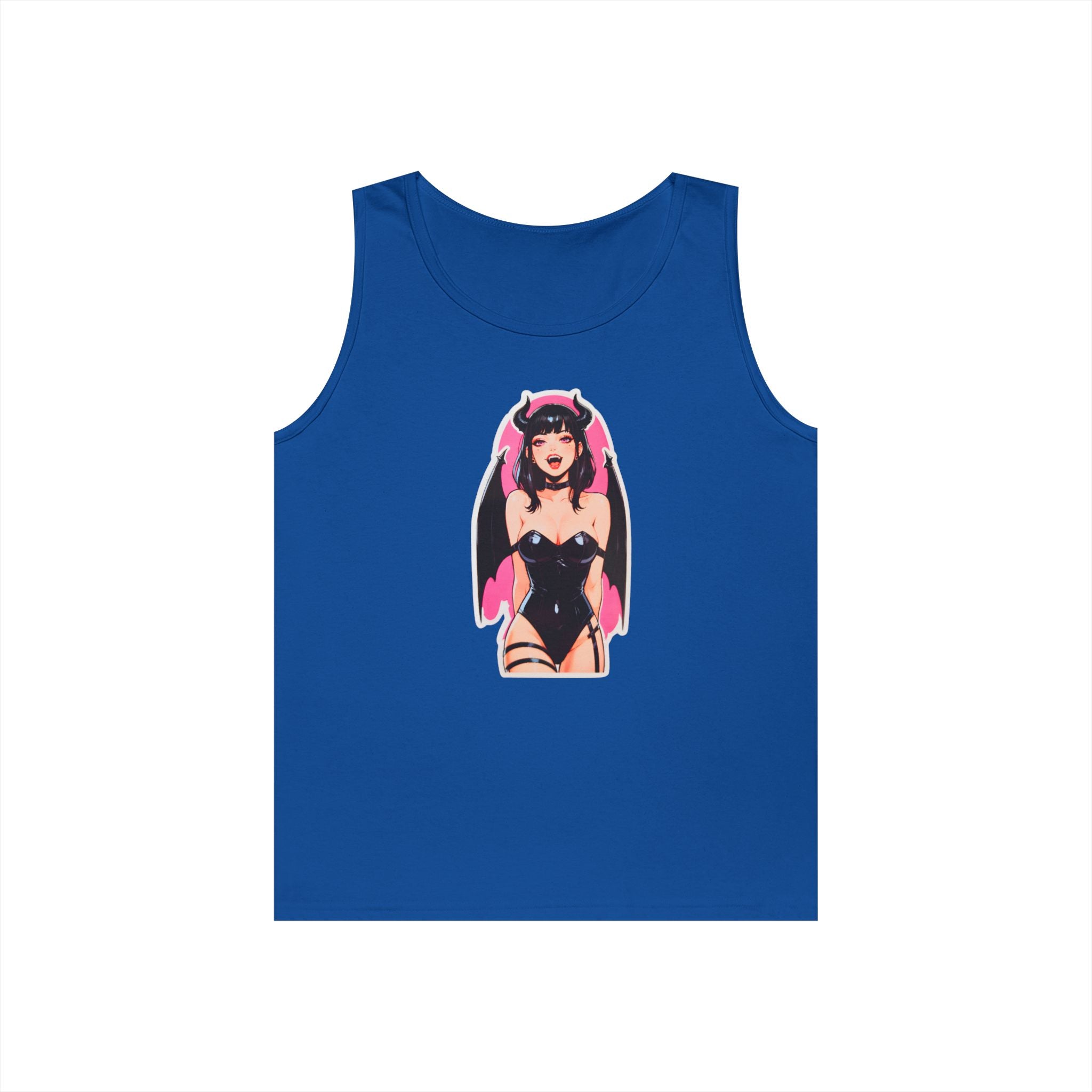 Succubus Ahegao Dark Gothic Heavy Cotton Tank Top