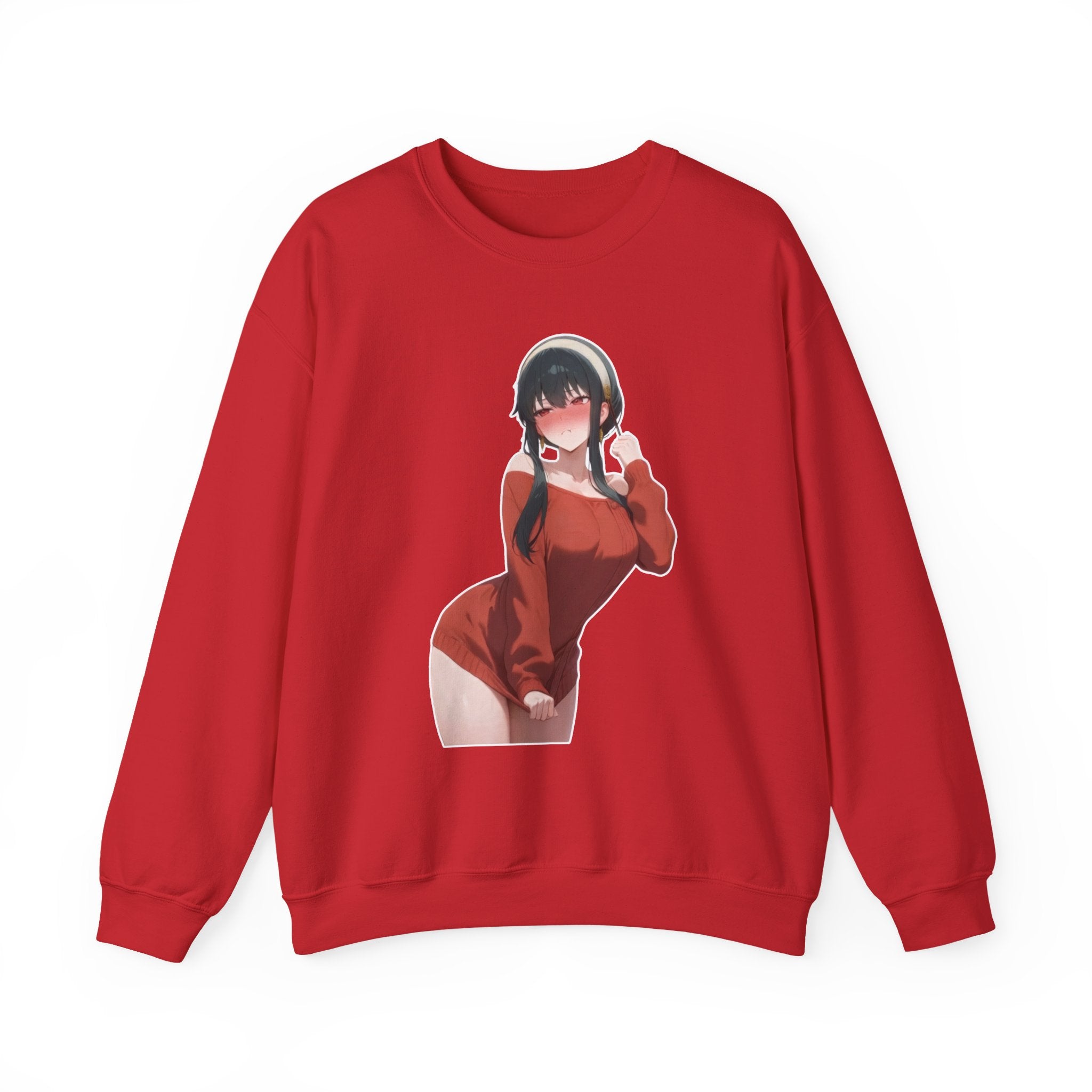Yor Forger Blushing Waifu Unisex Heavy Blend™ Crewneck Sweatshirt