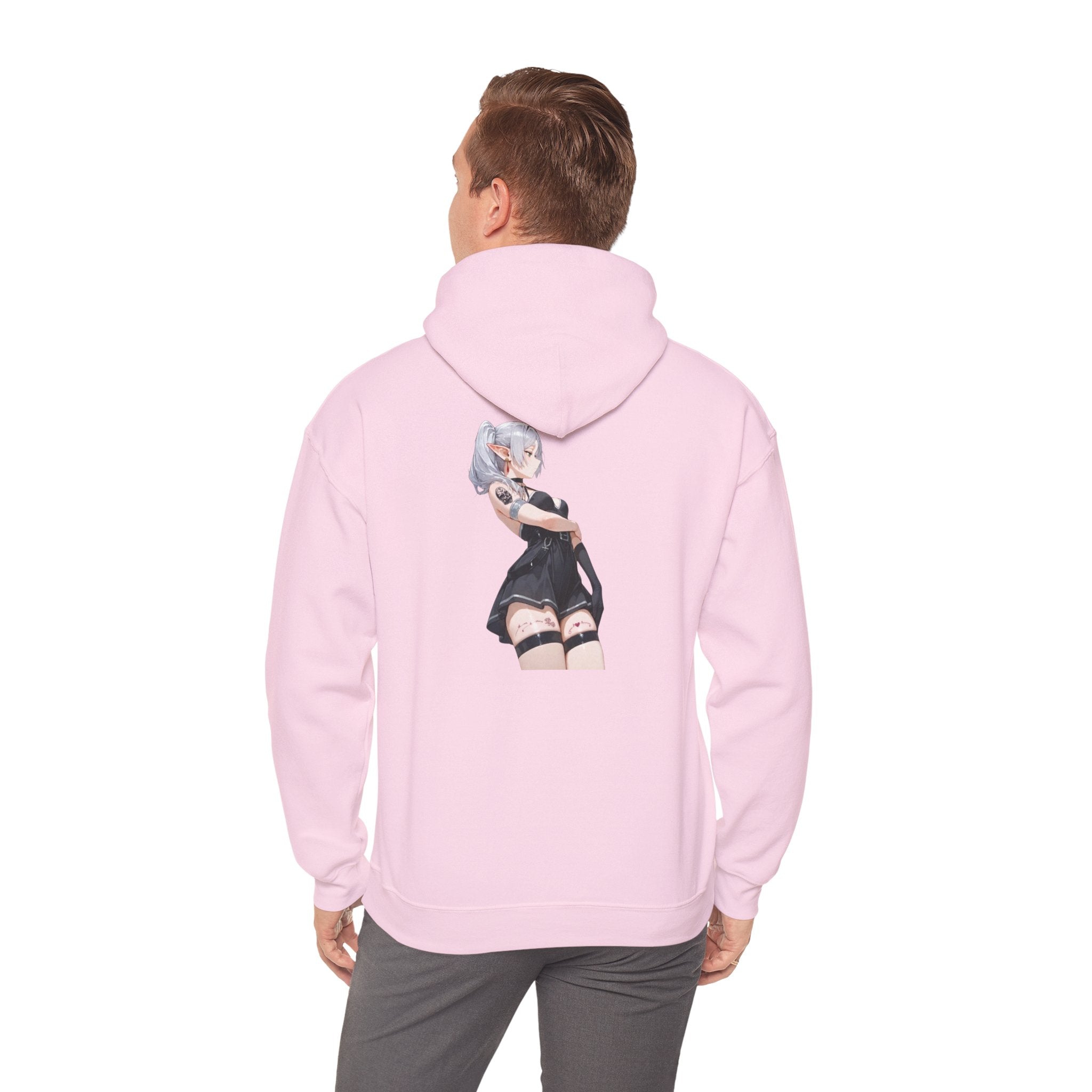 Sexy Frieren Tattooed Black Outfit Unisex Heavy Blend™ Hooded Sweatshirt