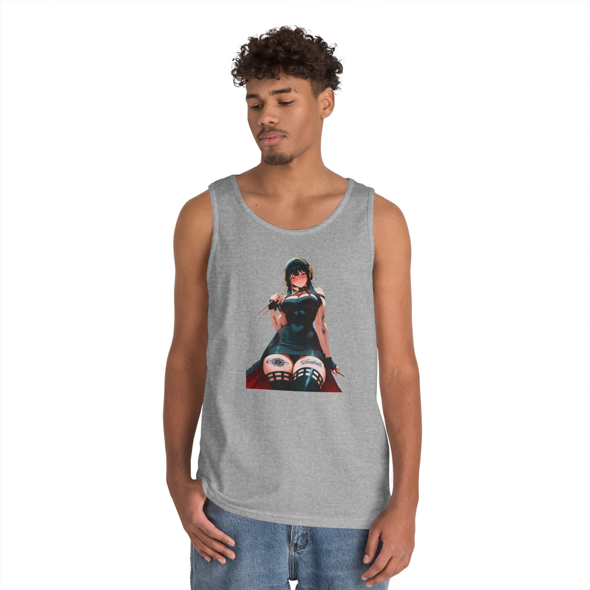 Yor Forger Assassin Gothic Tattooed Heavy Cotton Tank Top