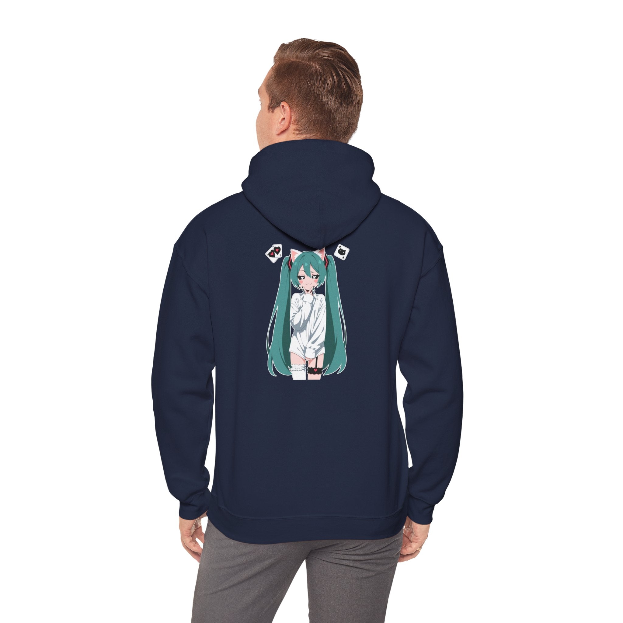 Hatsune Miku Catgirl Cute Unisex Heavy Blend™ Hooded Sweatshirt