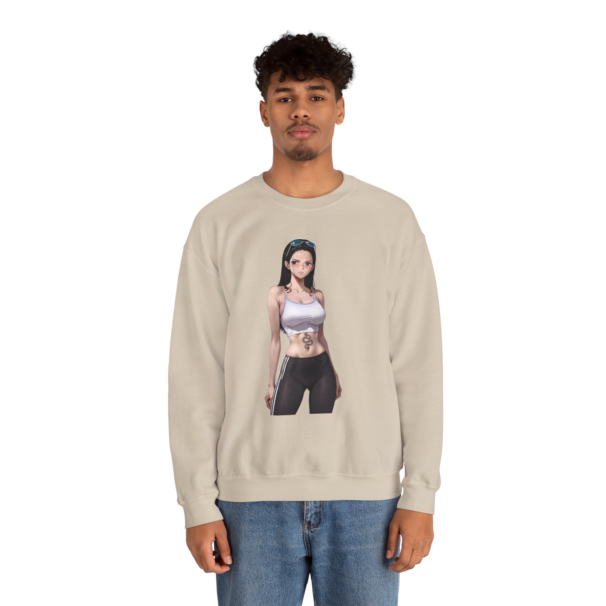 Copy of Nico Robin Catgirl Casual Anime Unisex Heavy Blend™ Crewneck Sweatshirt
