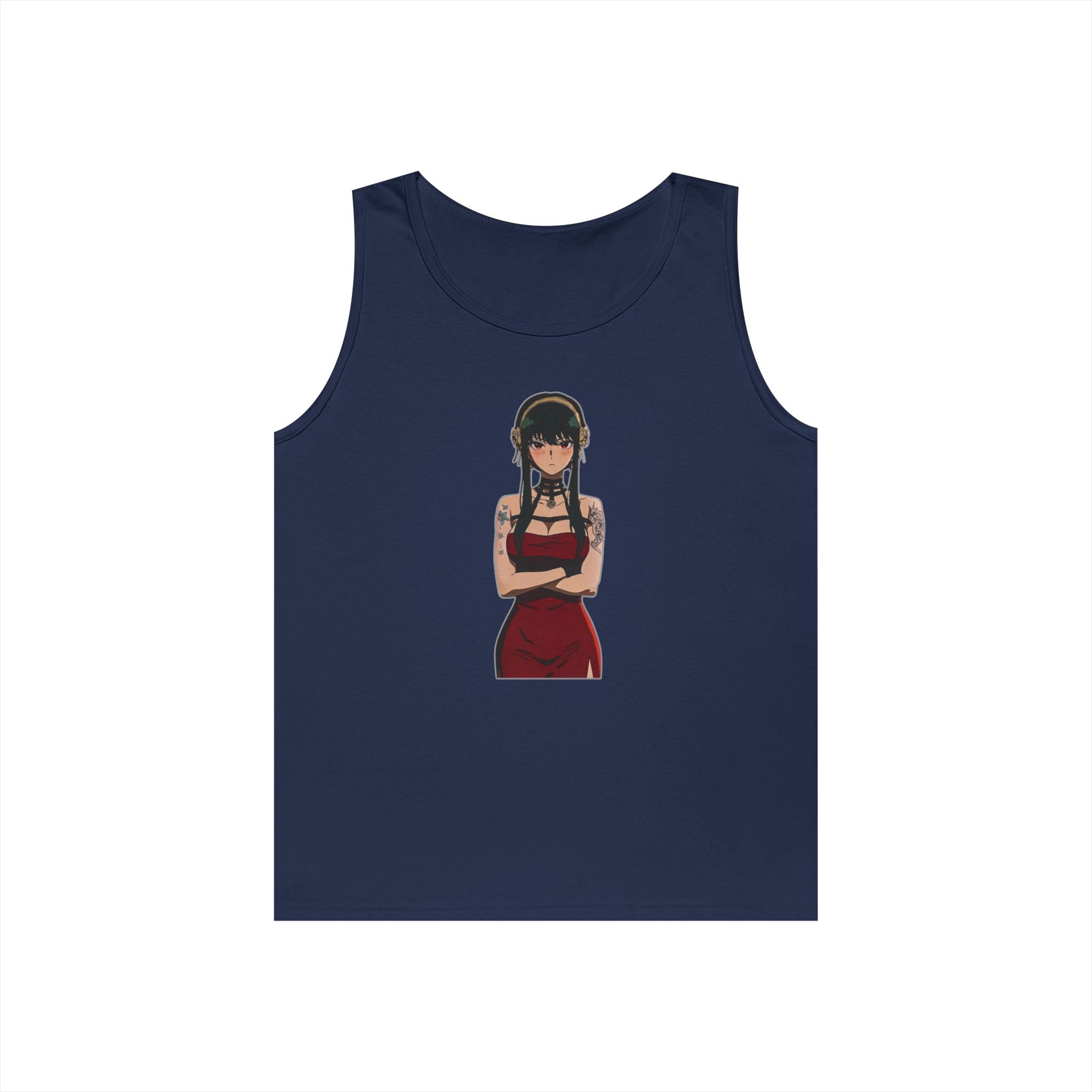Yor Forger Elegant Tattooed Anime Heavy Cotton Tank Top