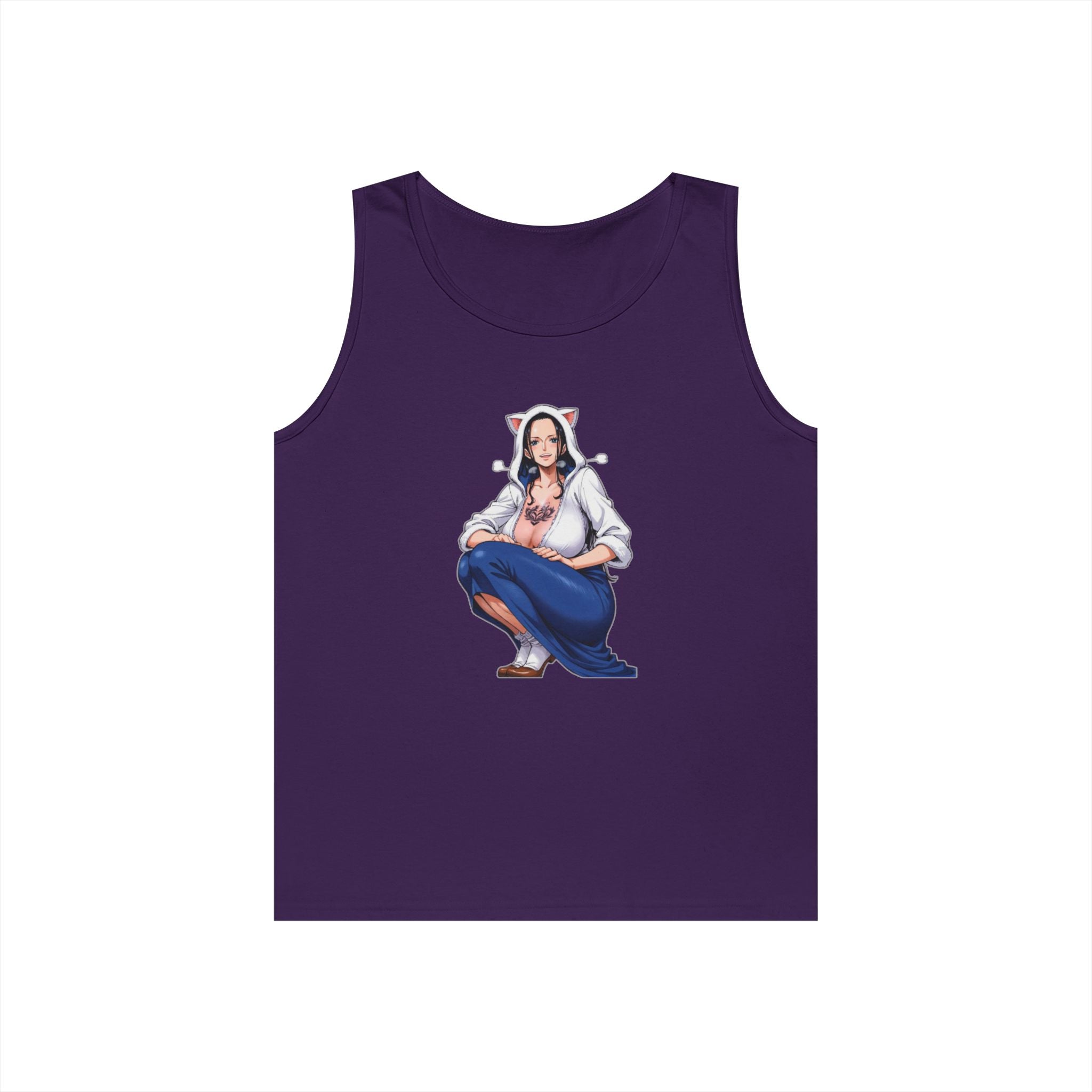 Nico Robin Catgirl Casual Anime Heavy Cotton Tank Top