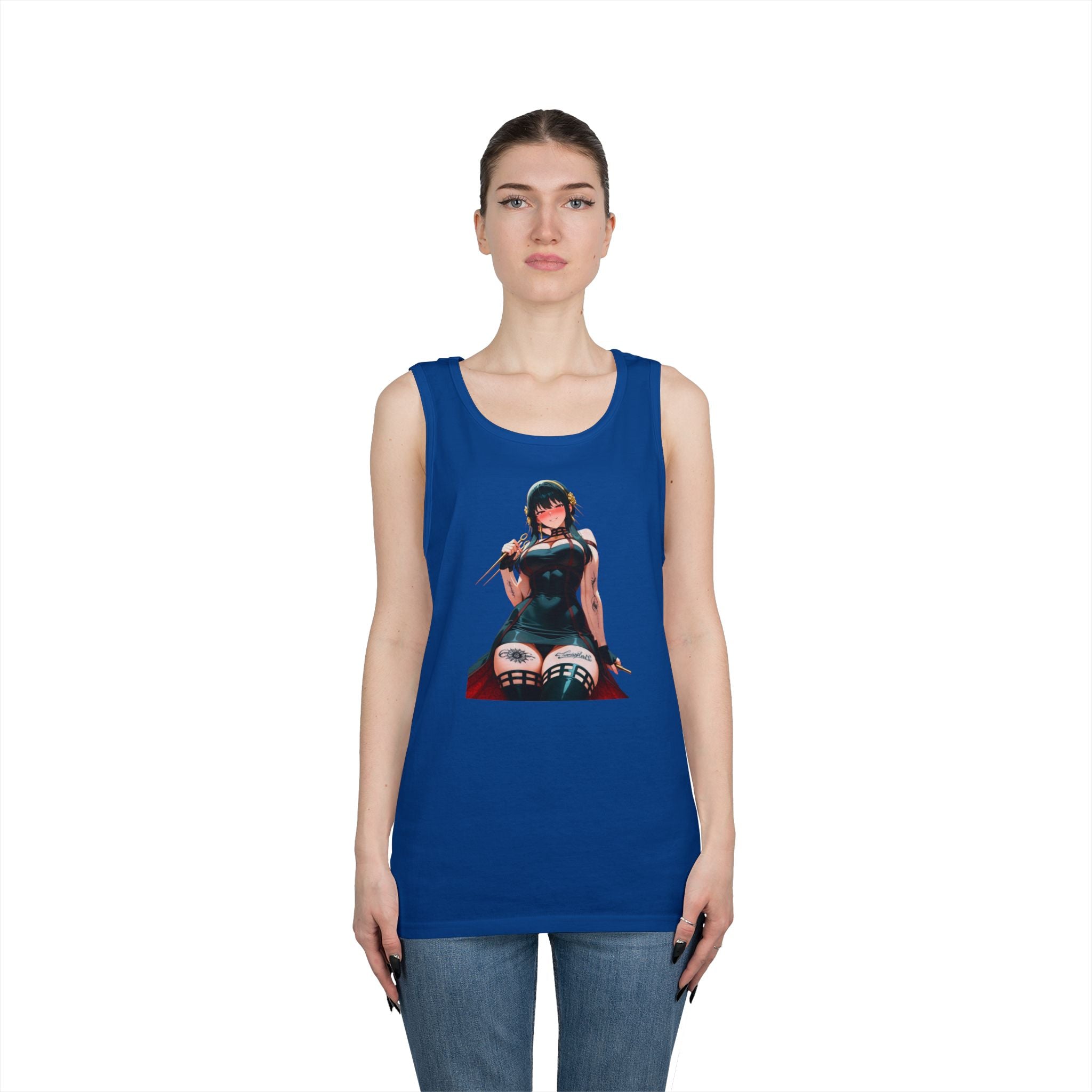 Yor Forger Assassin Gothic Tattooed Heavy Cotton Tank Top