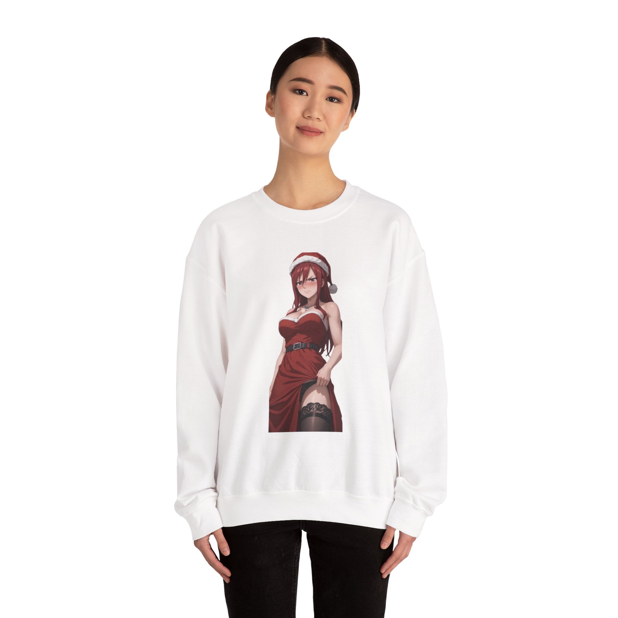 Ezra Scarlet Christmas Themed Angry Unisex Heavy Blend™ Crewneck Sweatshirt