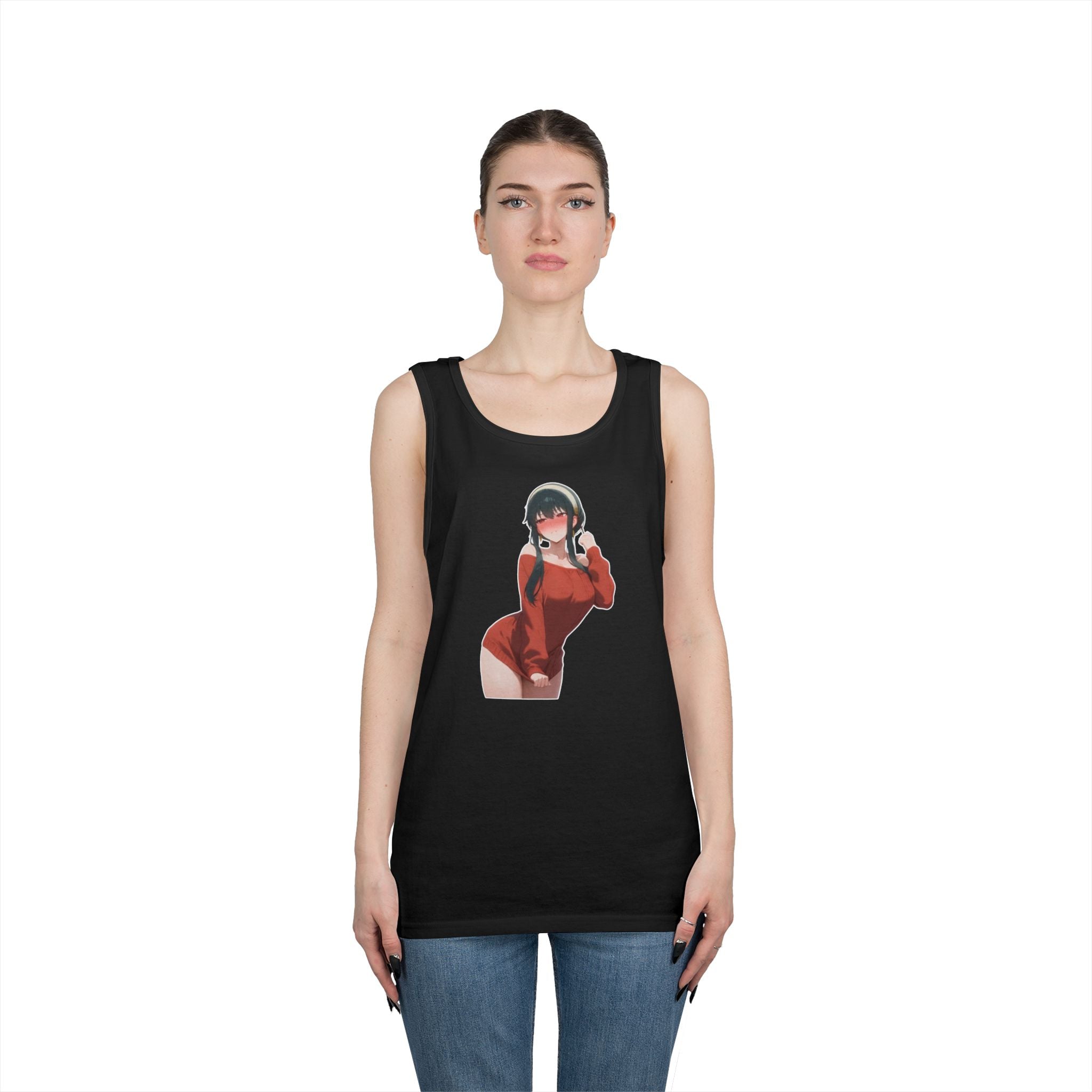 Yor Forger Blushing Waifu Heavy Cotton Tank Top