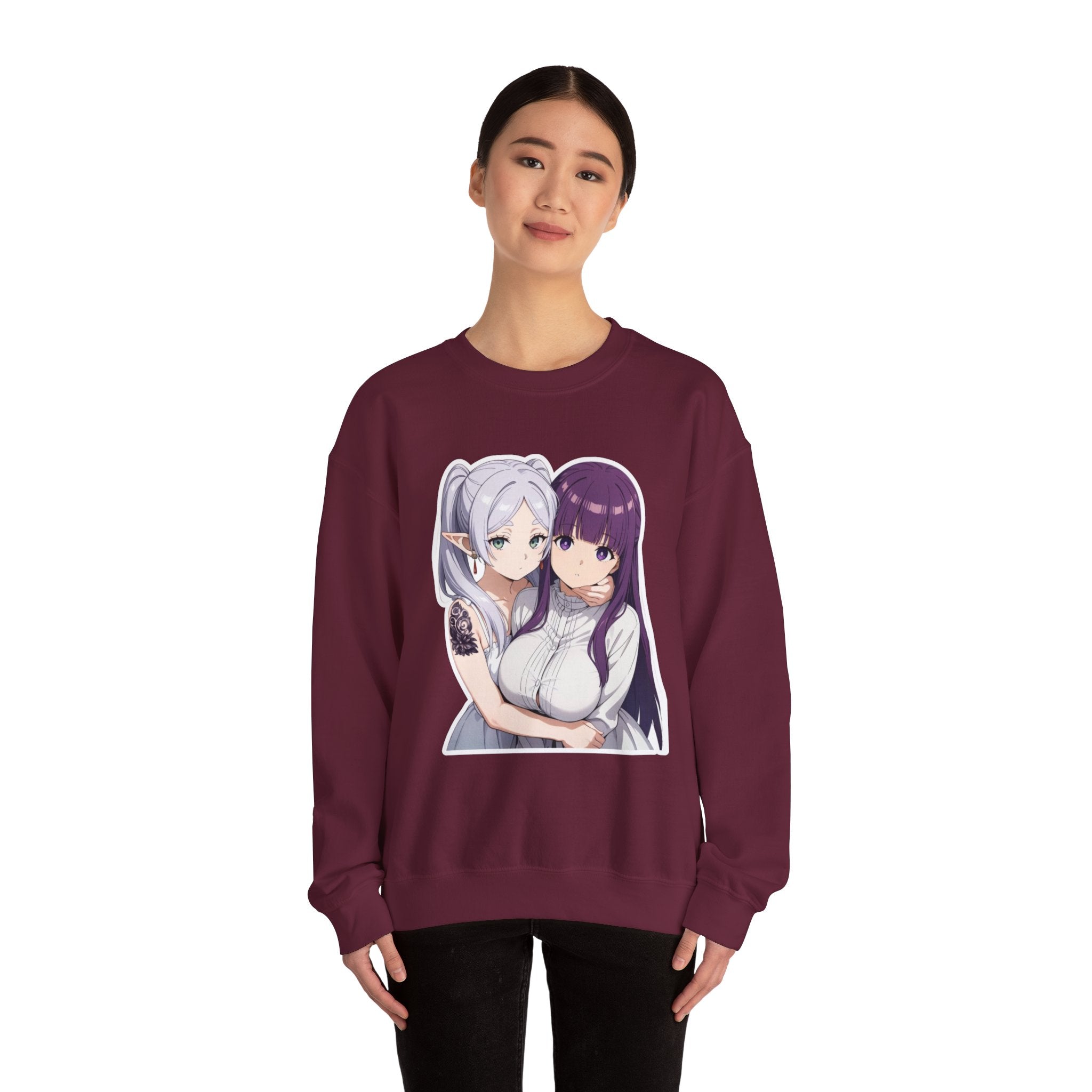 Fern x Frieren Waifu Unisex Heavy Blend™ Crewneck Sweatshirt