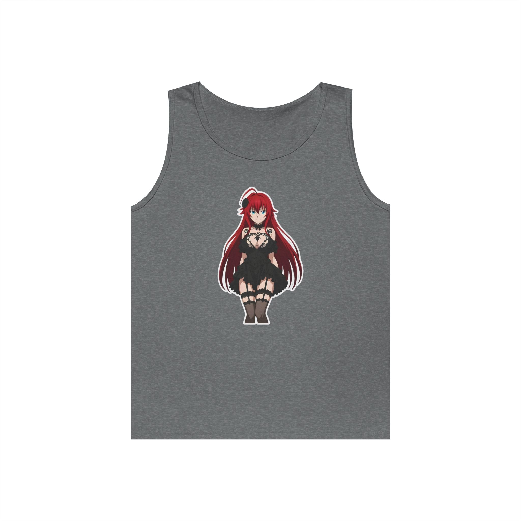 Rias Gremory Gothic Style Waifu Heavy Cotton Tank Top
