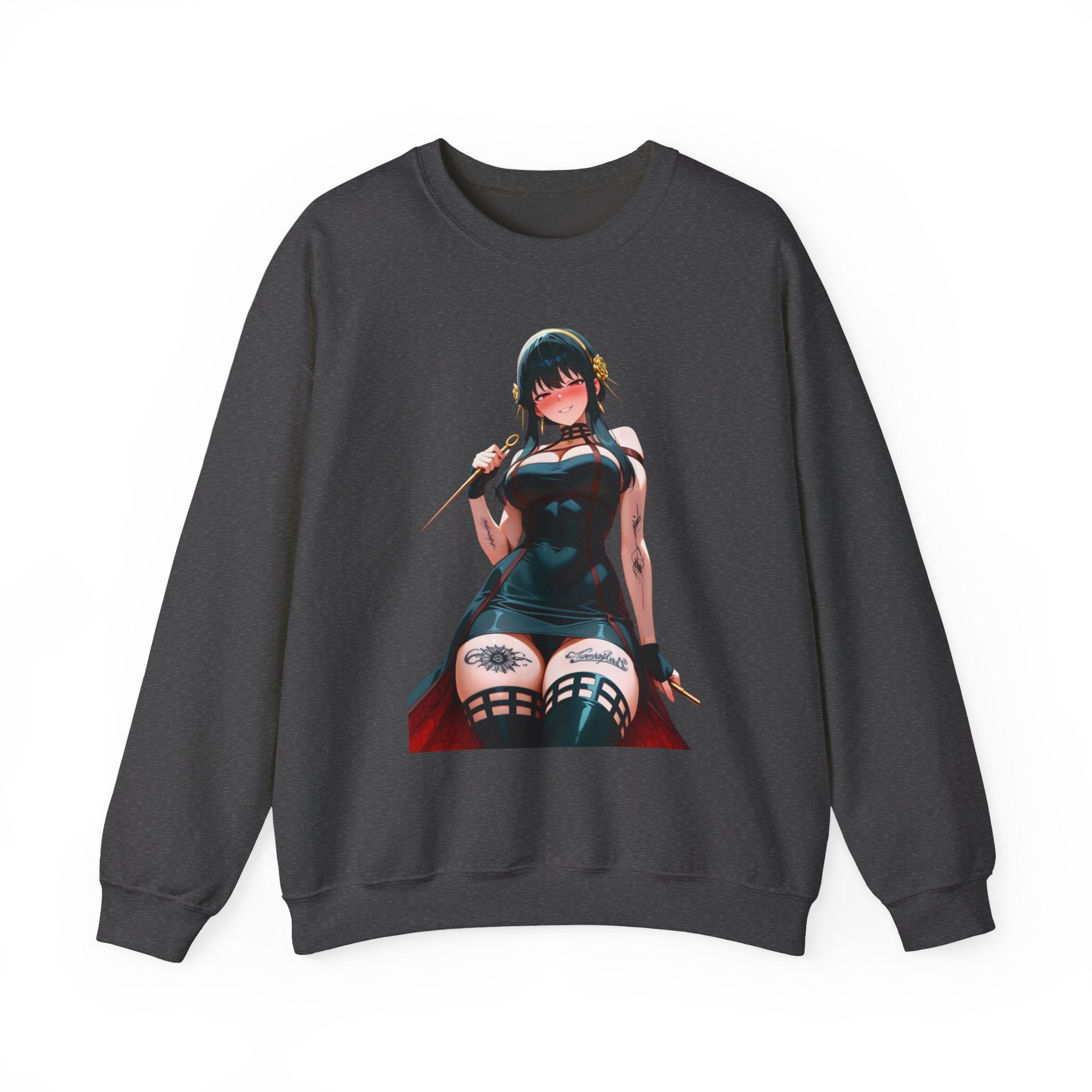 Yor Forger Assassin Gothic Tattooed Unisex Heavy Blend™ Crewneck Sweatshirt