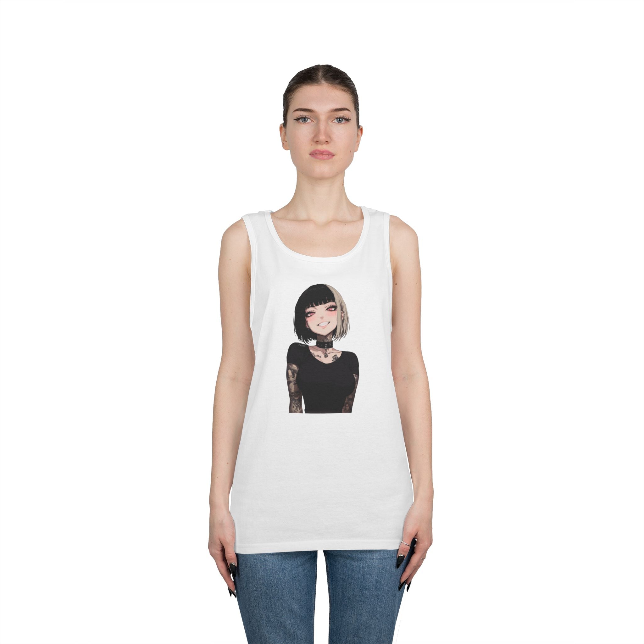 Himiko Toga Gothic Tattooed Style Heavy Cotton Tank Top