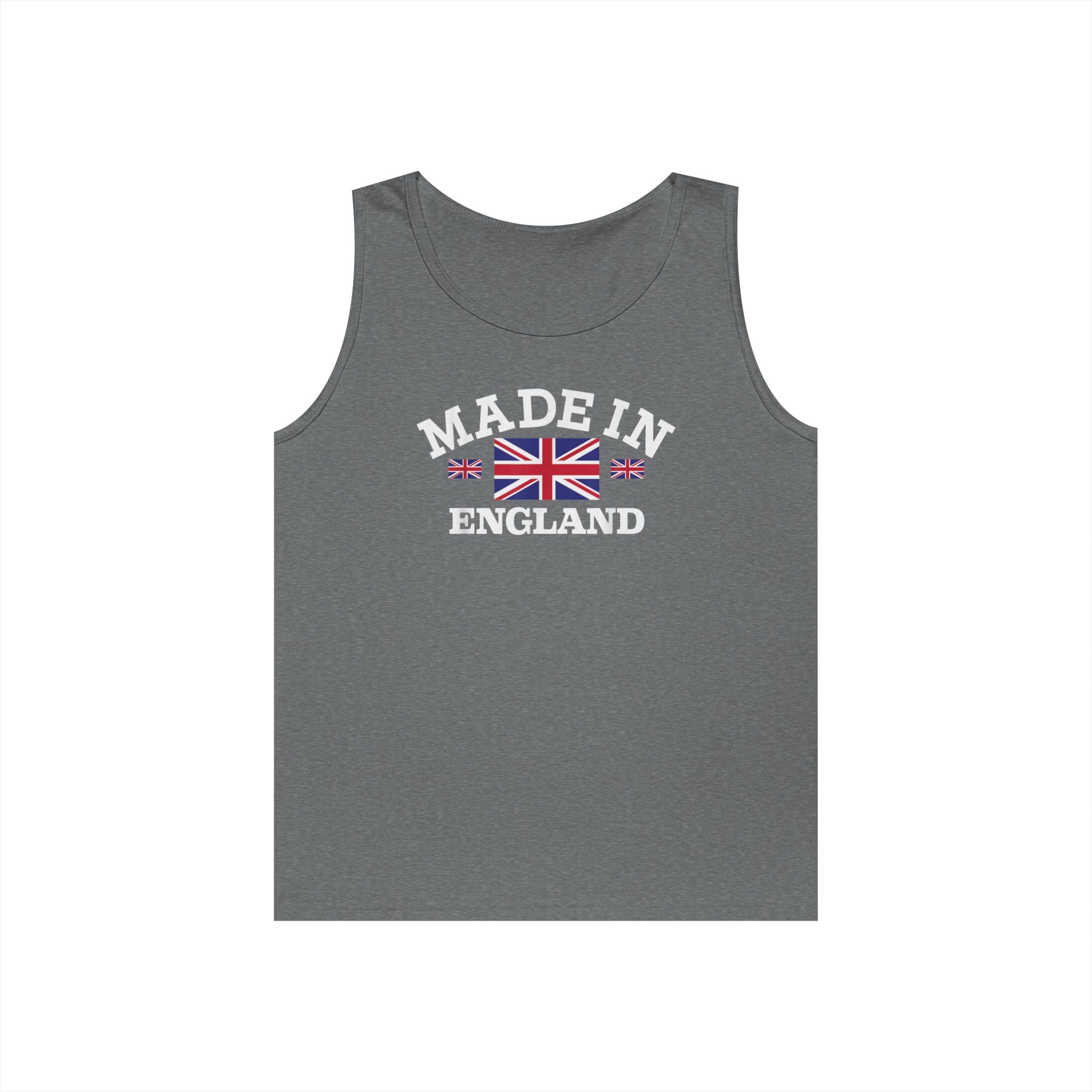Made in England British Flag Union Jack Unisex Heavy Cotton Tank Top