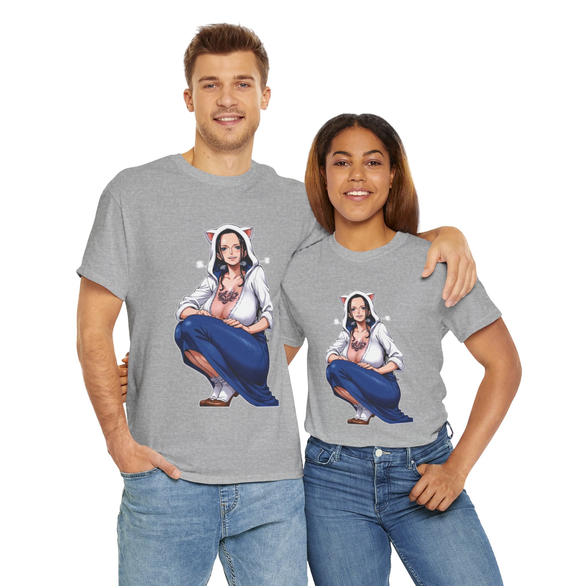 Nico Robin Catgirl Casual Anime Heavy Cotton Tee
