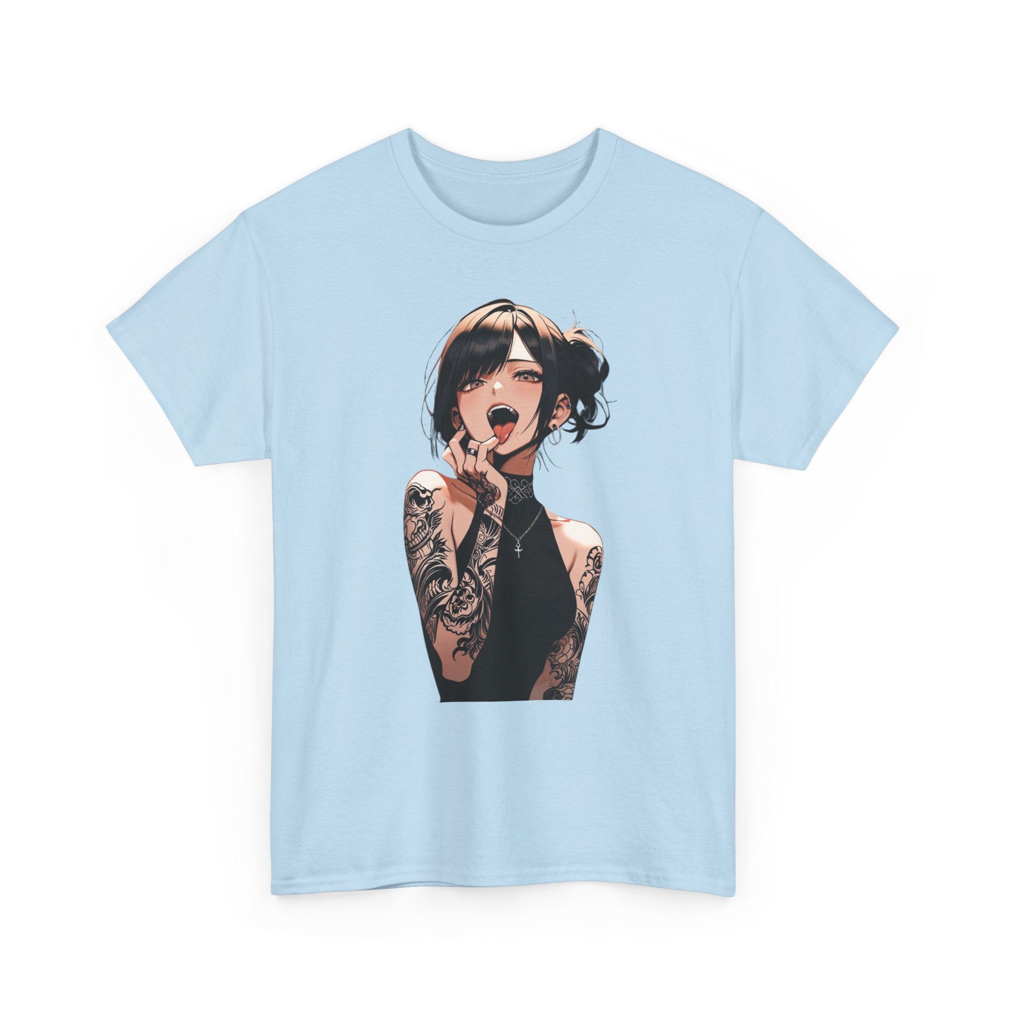 Gothic Himiko Toga Tattooed Ahegao Heavy Cotton Tee