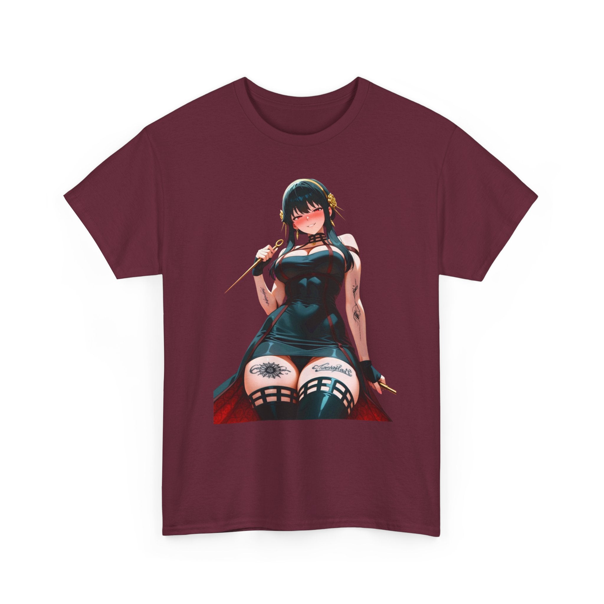 Yor Forger Assassin Gothic Tattooed Unisex Heavy Cotton Tee