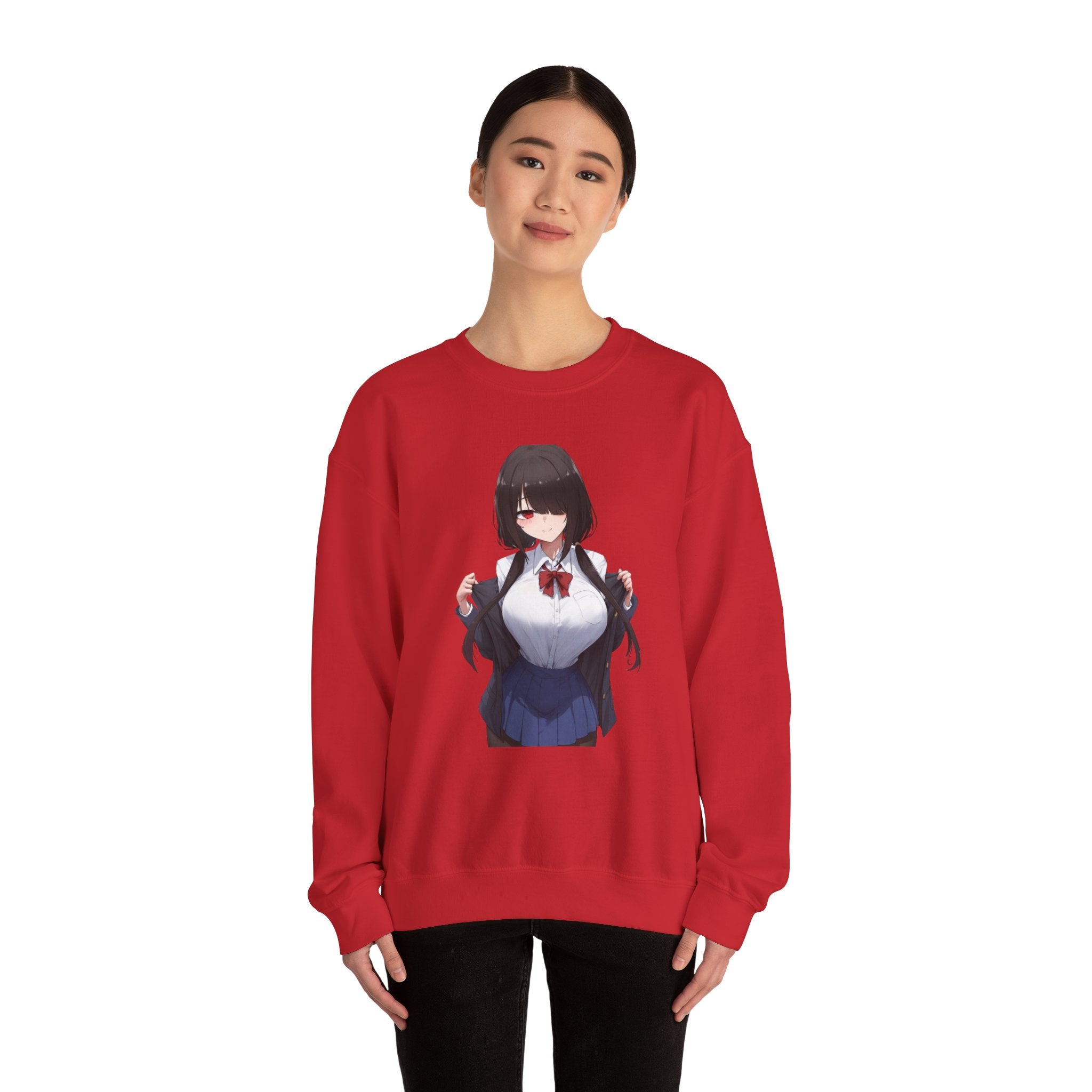 Tokisaki Kurum Schoolgirl Gothic Seductive Unisex Heavy Blend™ Crewneck Sweatshirt