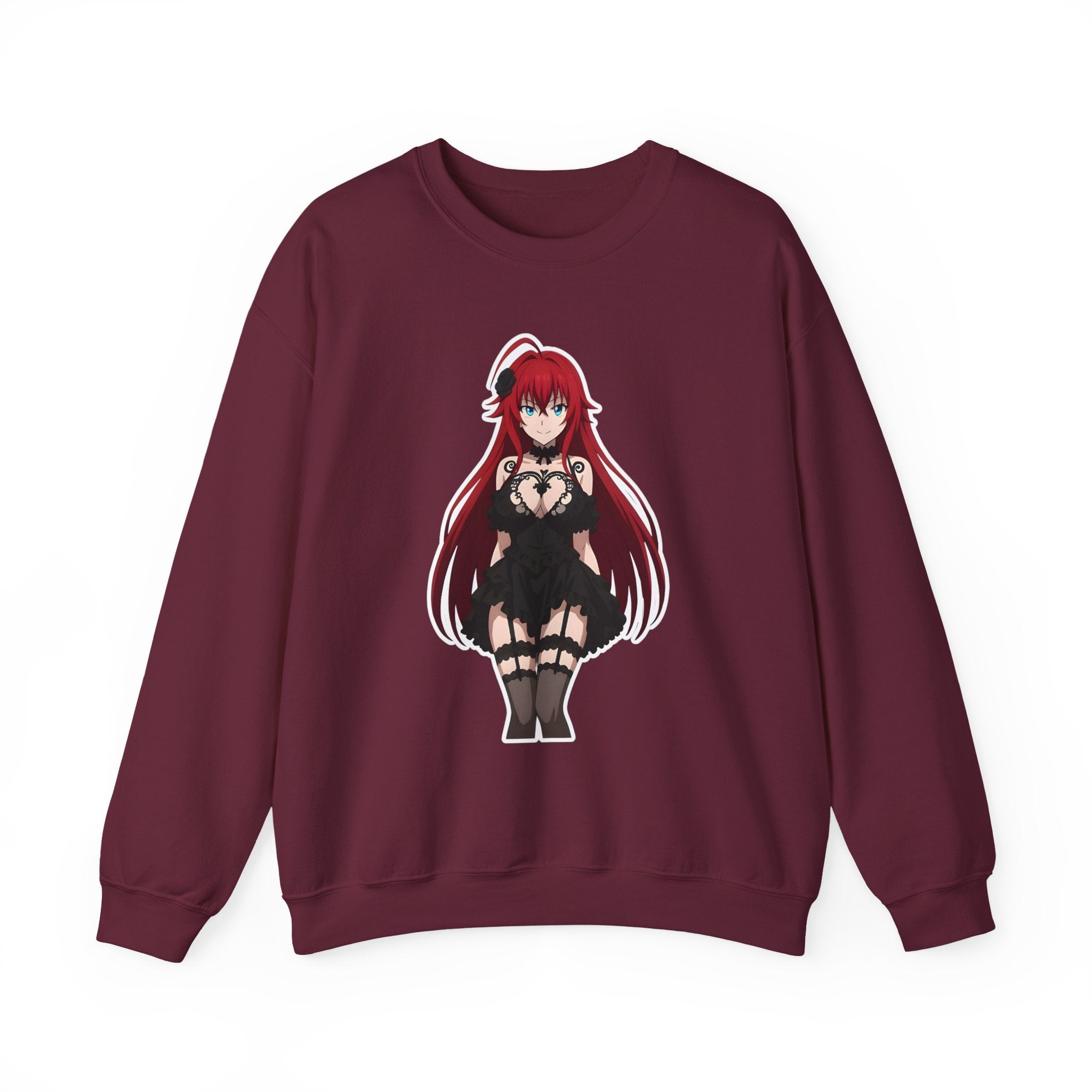Rias Gremory Gothic Style Waifu Unisex Heavy Blend™ Crewneck Sweatshirt