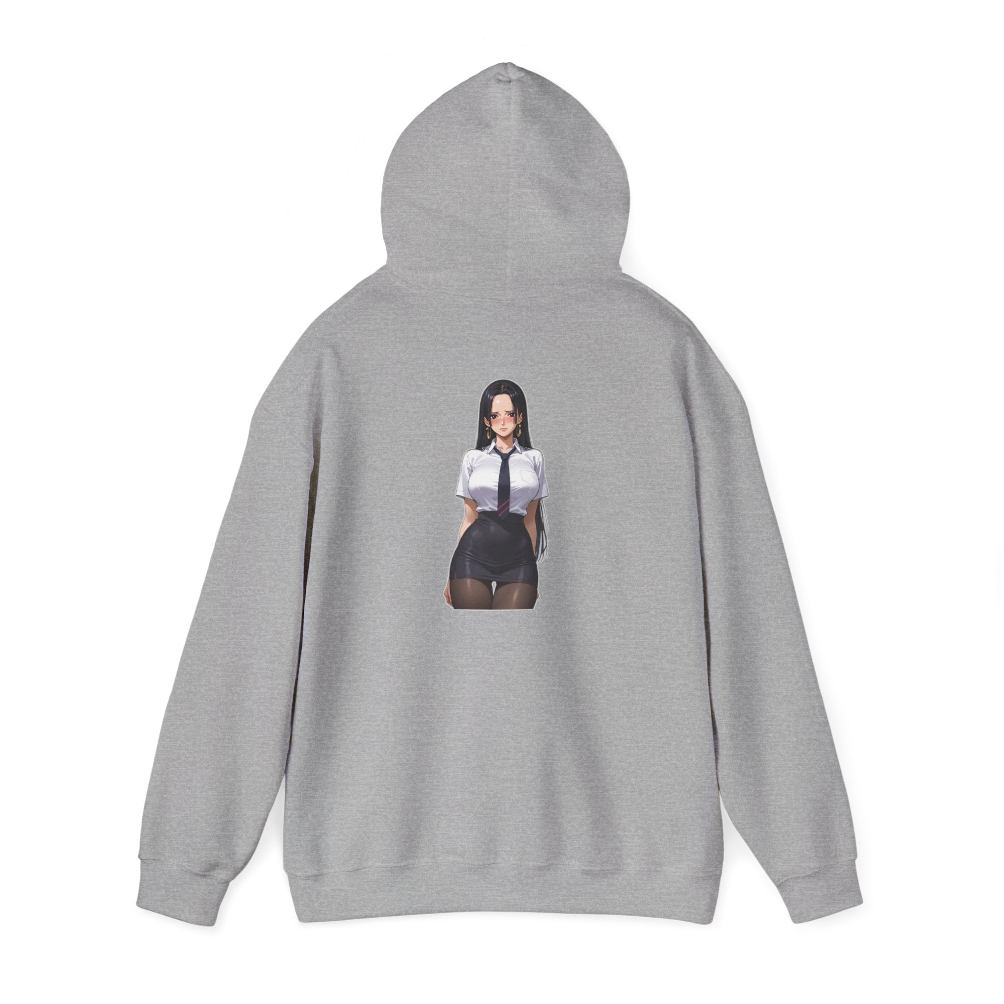 Nico Robin Office Lady Blushing Anime Unisex Heavy Blend™ Hooded Sweatshirt